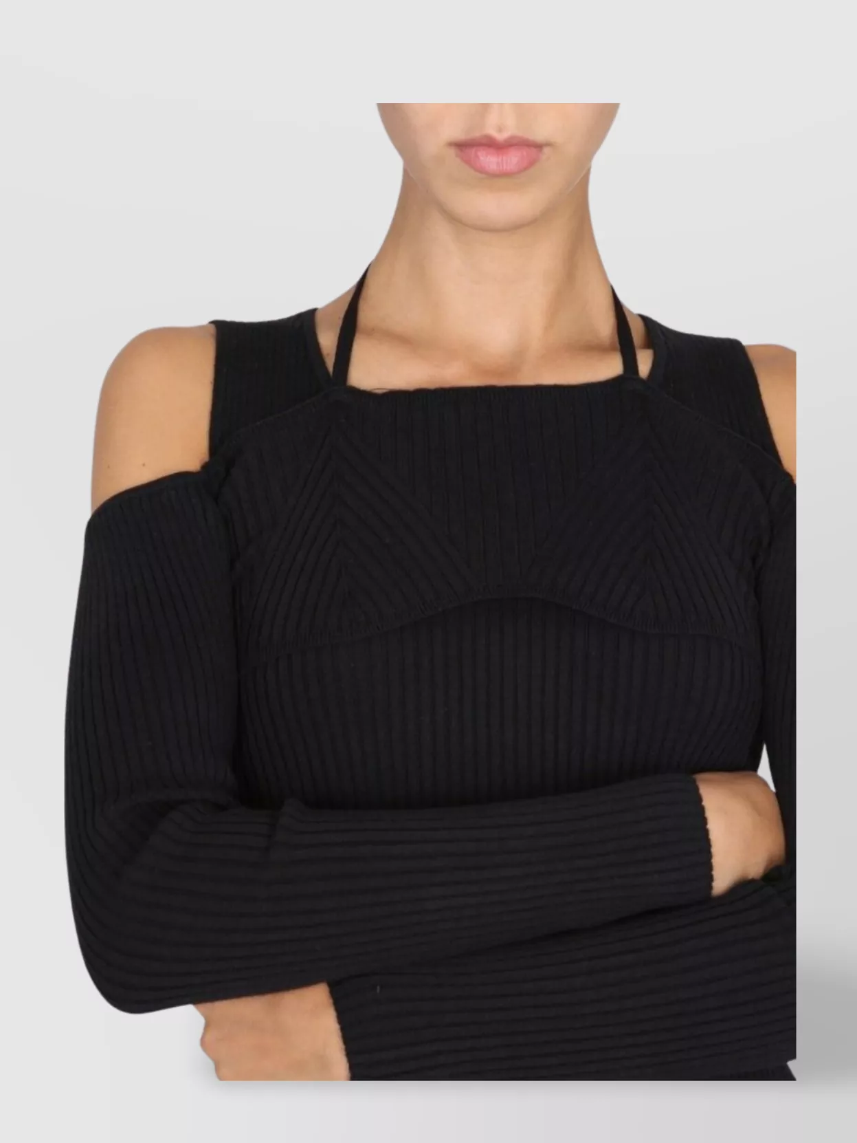 Versace Jeans Couture Shoulder-Baring Square Neckline Top