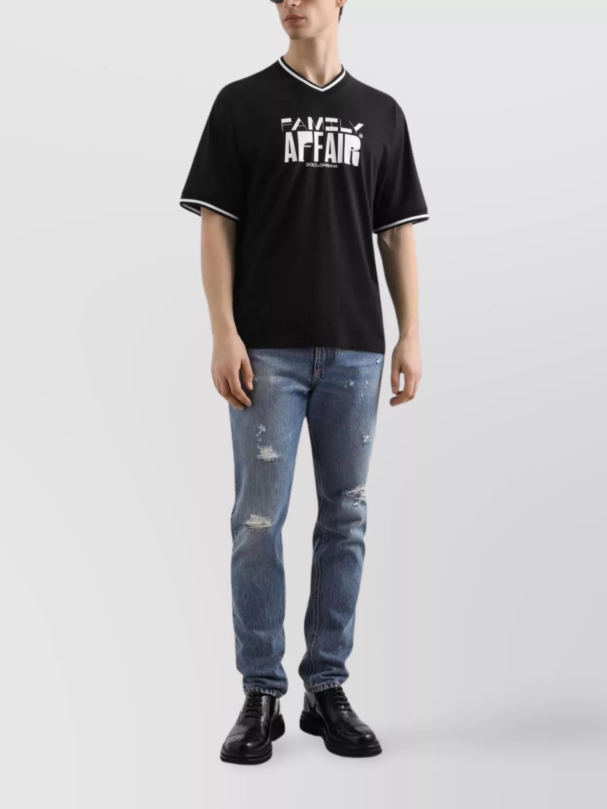 Dolce&Gabbana Distressed Finish Five-Pocket Denim Jeans