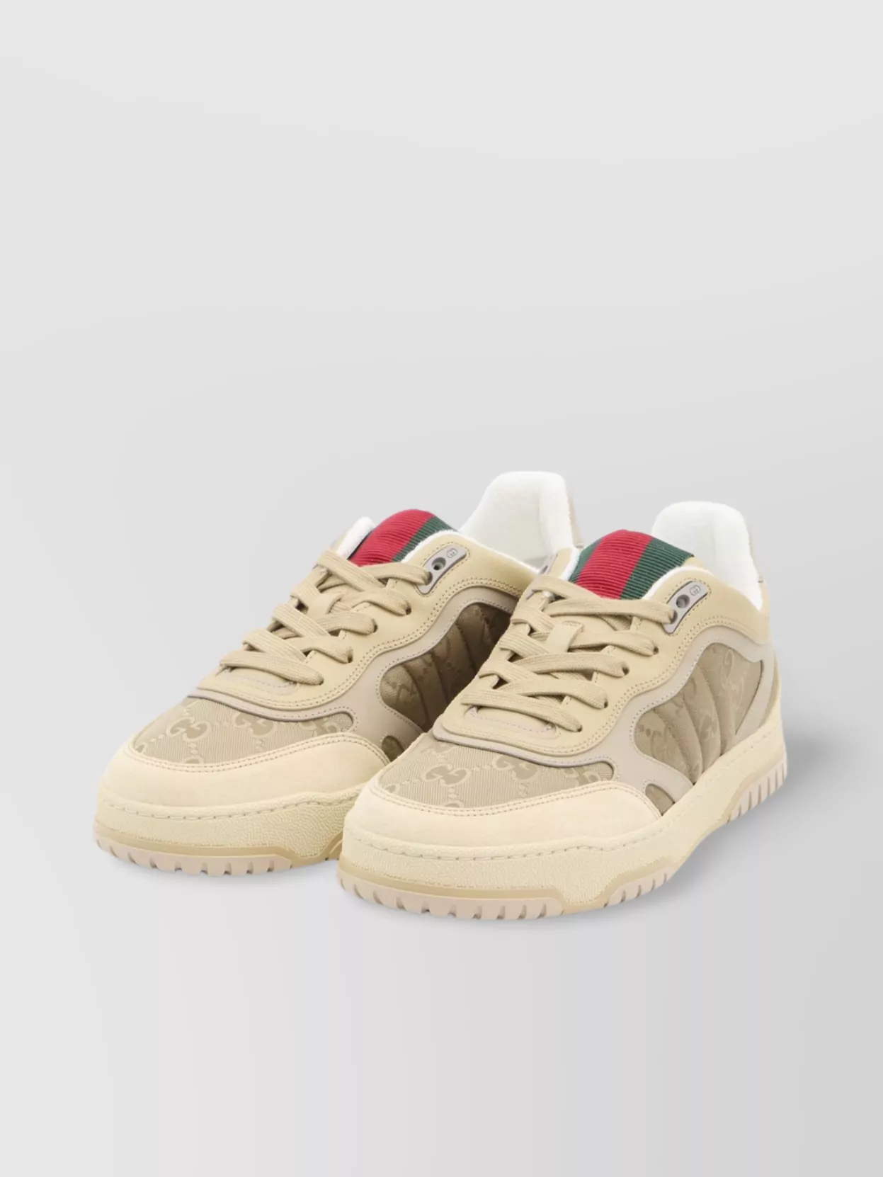 Gucci Gg Cross Web Sneakers In Suede
