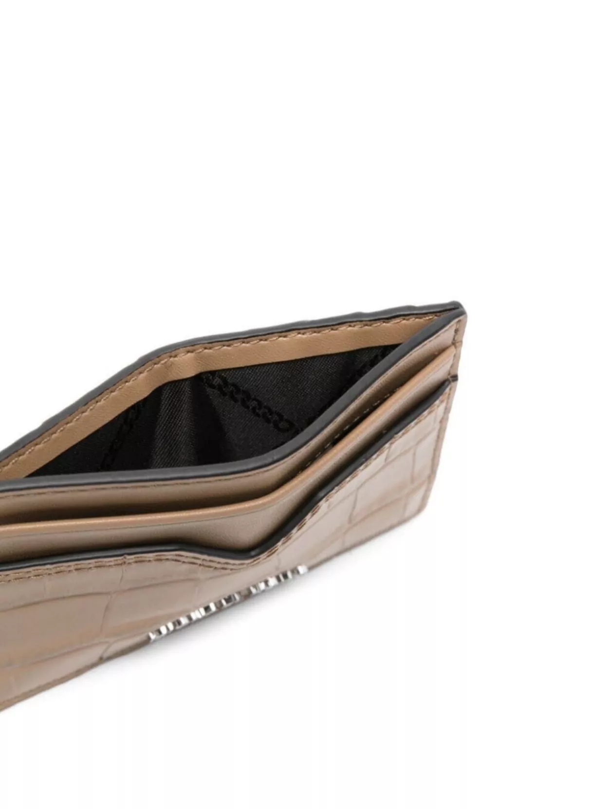 Michael Kors Hudson Notched Cardcase Crocodile Texture