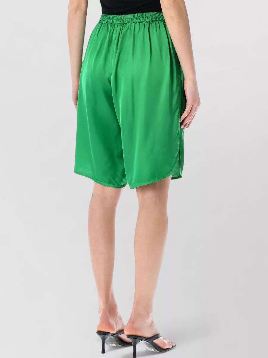 The Frankie Shop Silk Satin Knee-Length Bermuda Shorts
