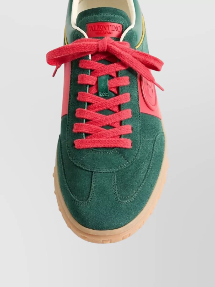 Valentino Garavani Upvillage Split And Nappa Leather Sneakers