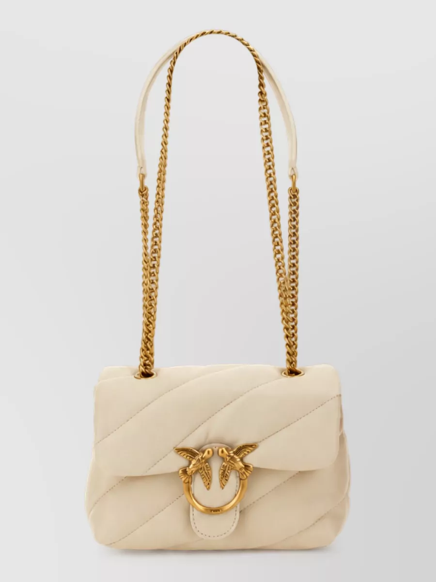 Pinko Love Puff Mini Leather Chain Clutch