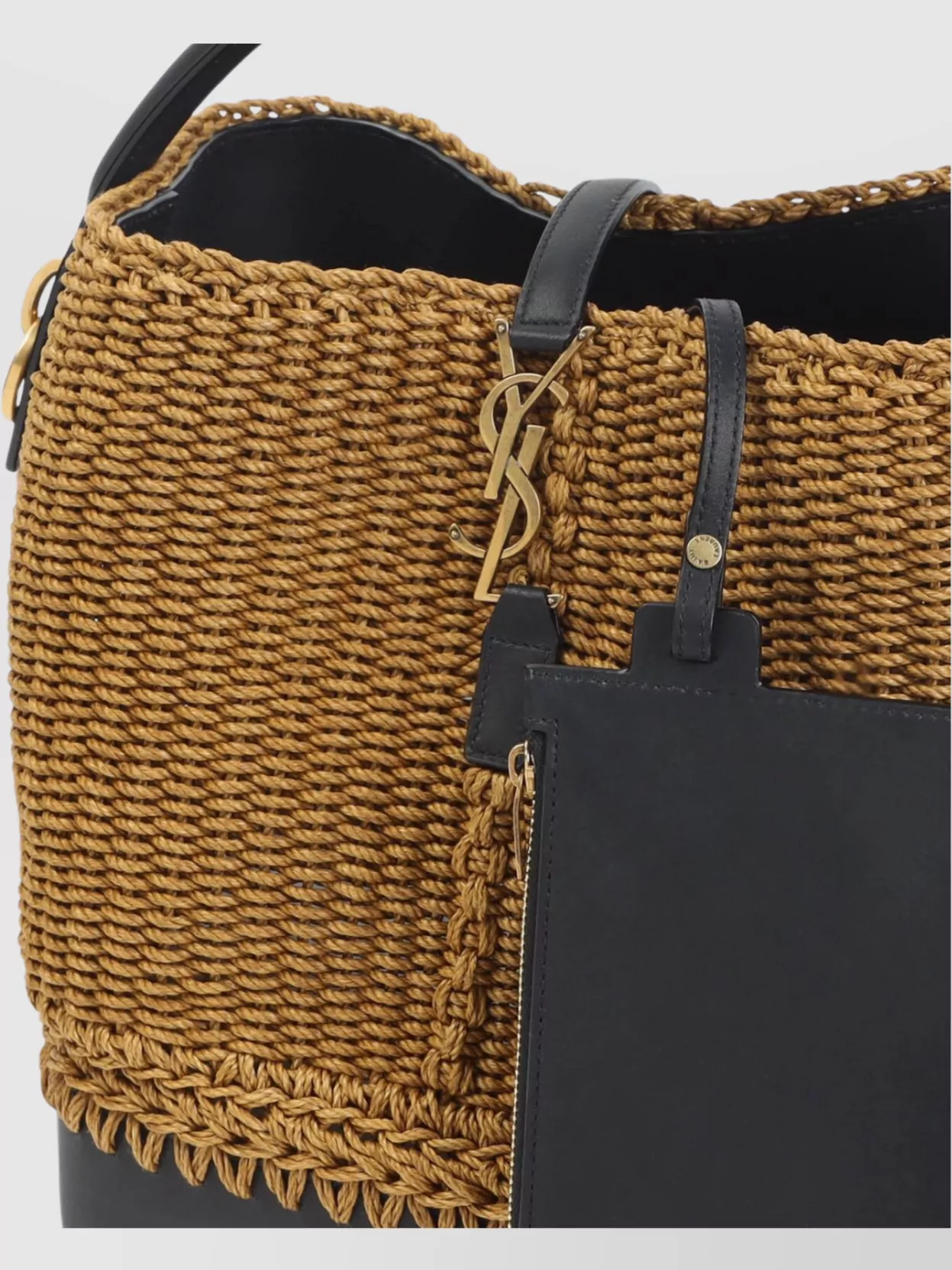 Saint Laurent 37 Raffia Shoulder Bag