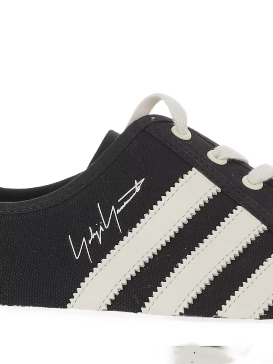 Y-3 Canvas Low-Top Lace-Up Sneakers