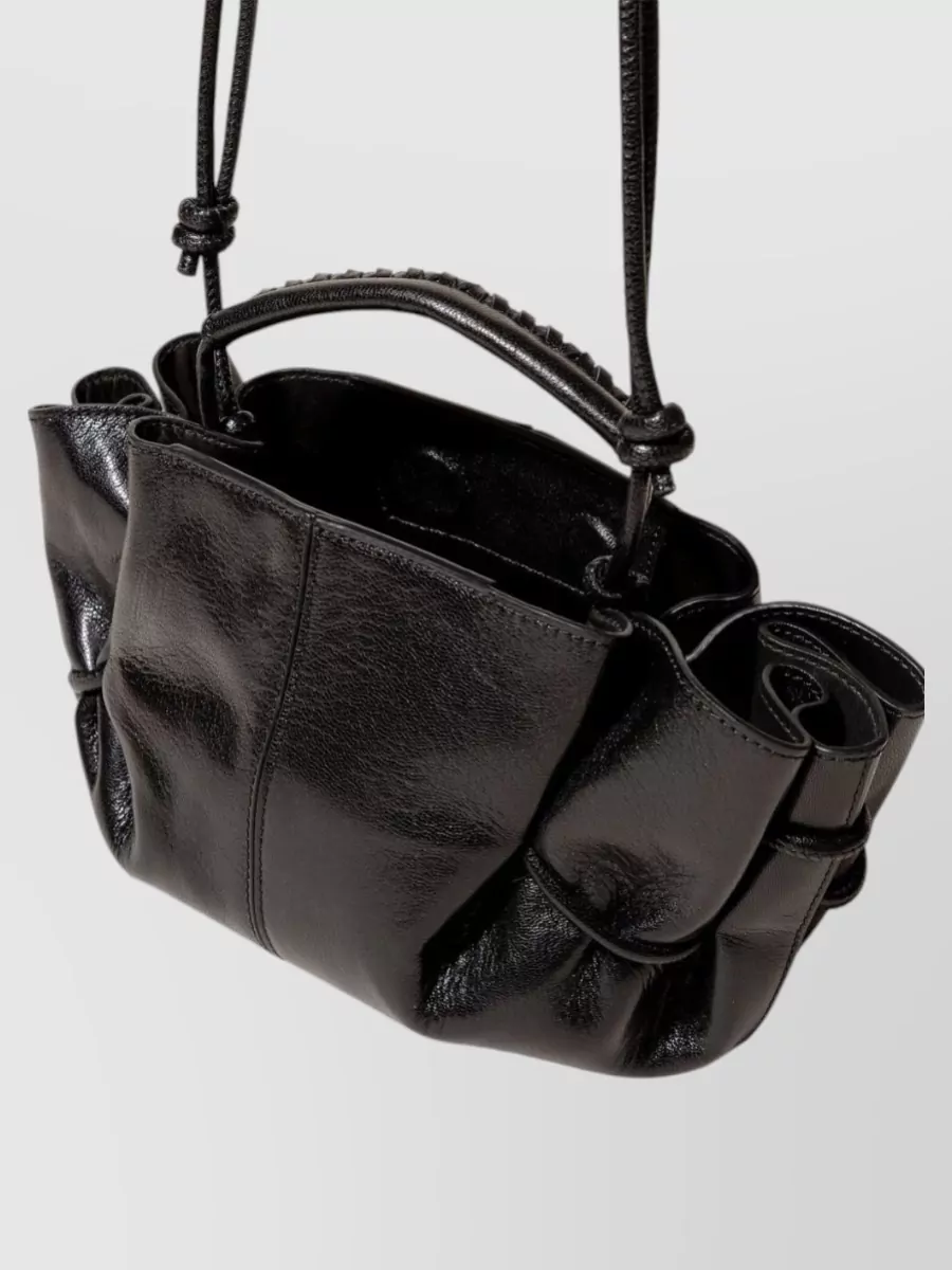 Hereu Leather Pleated Mini Bag