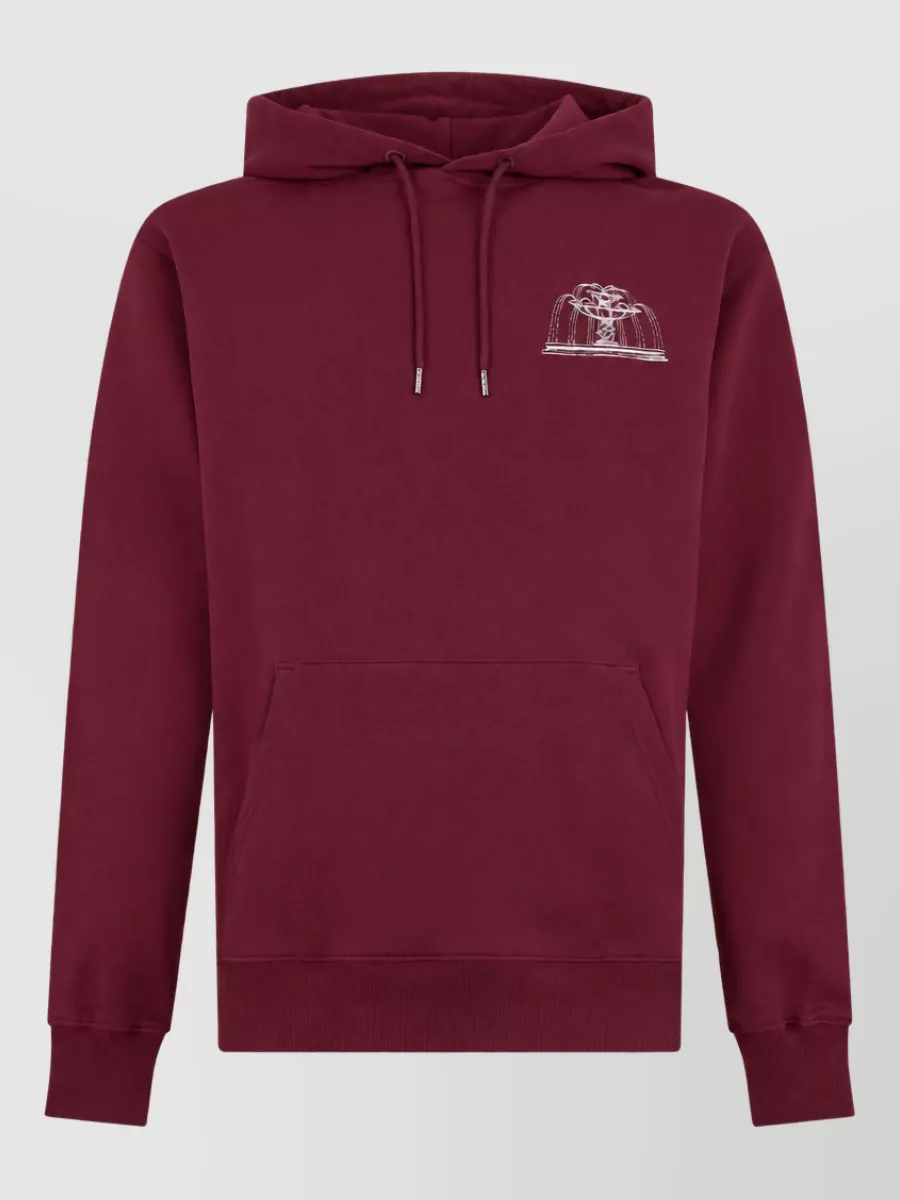 Drôle De Monsieur cotton logo-embroidered hoodie