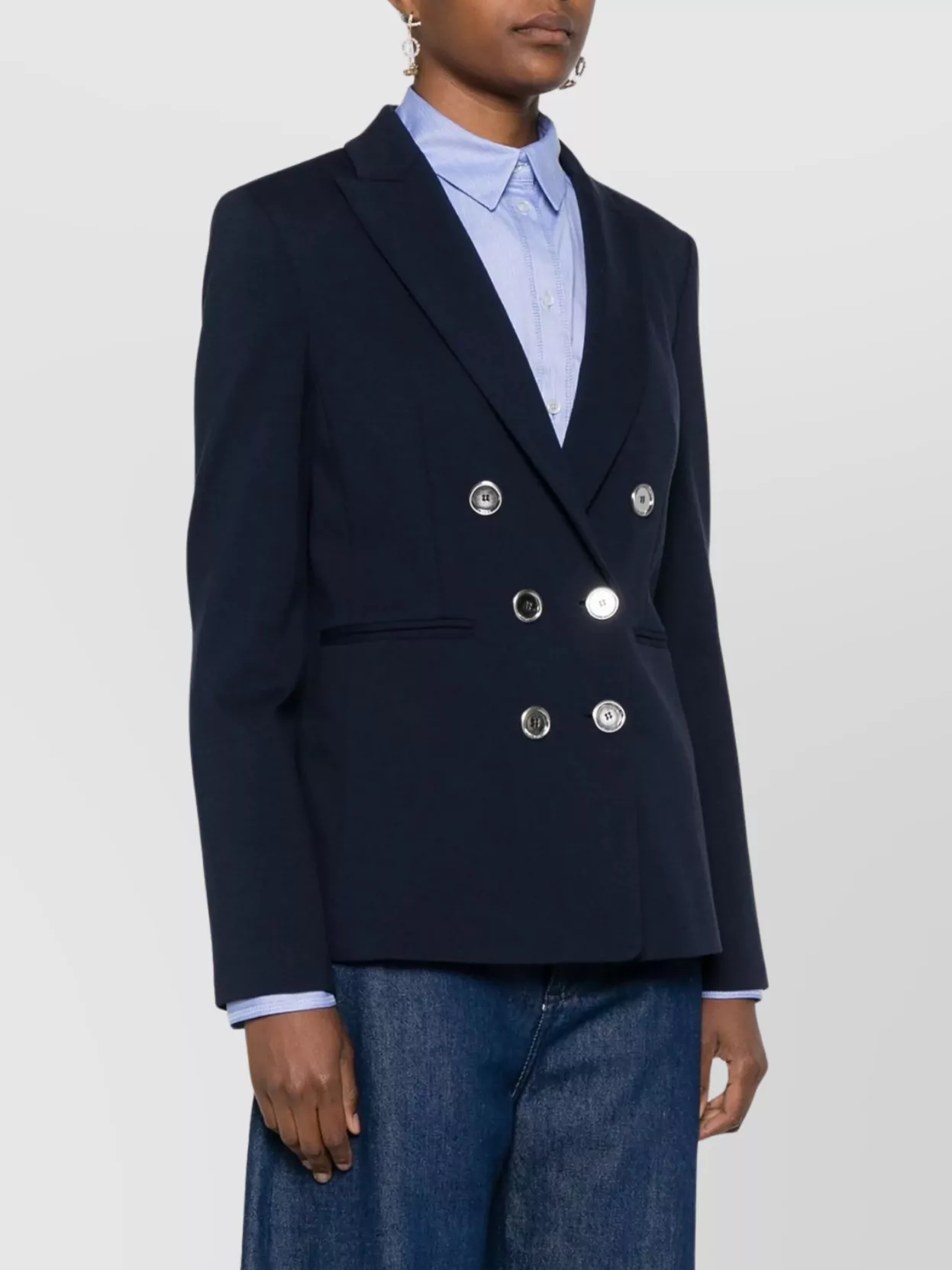 Pinko Double-Breasted Jacket Flap Pockets