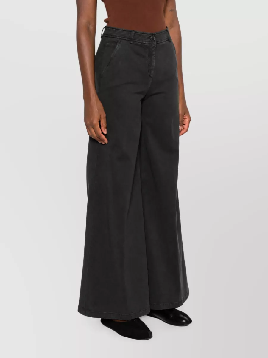Via Masini 80 Denim Wide-Leg Trousers