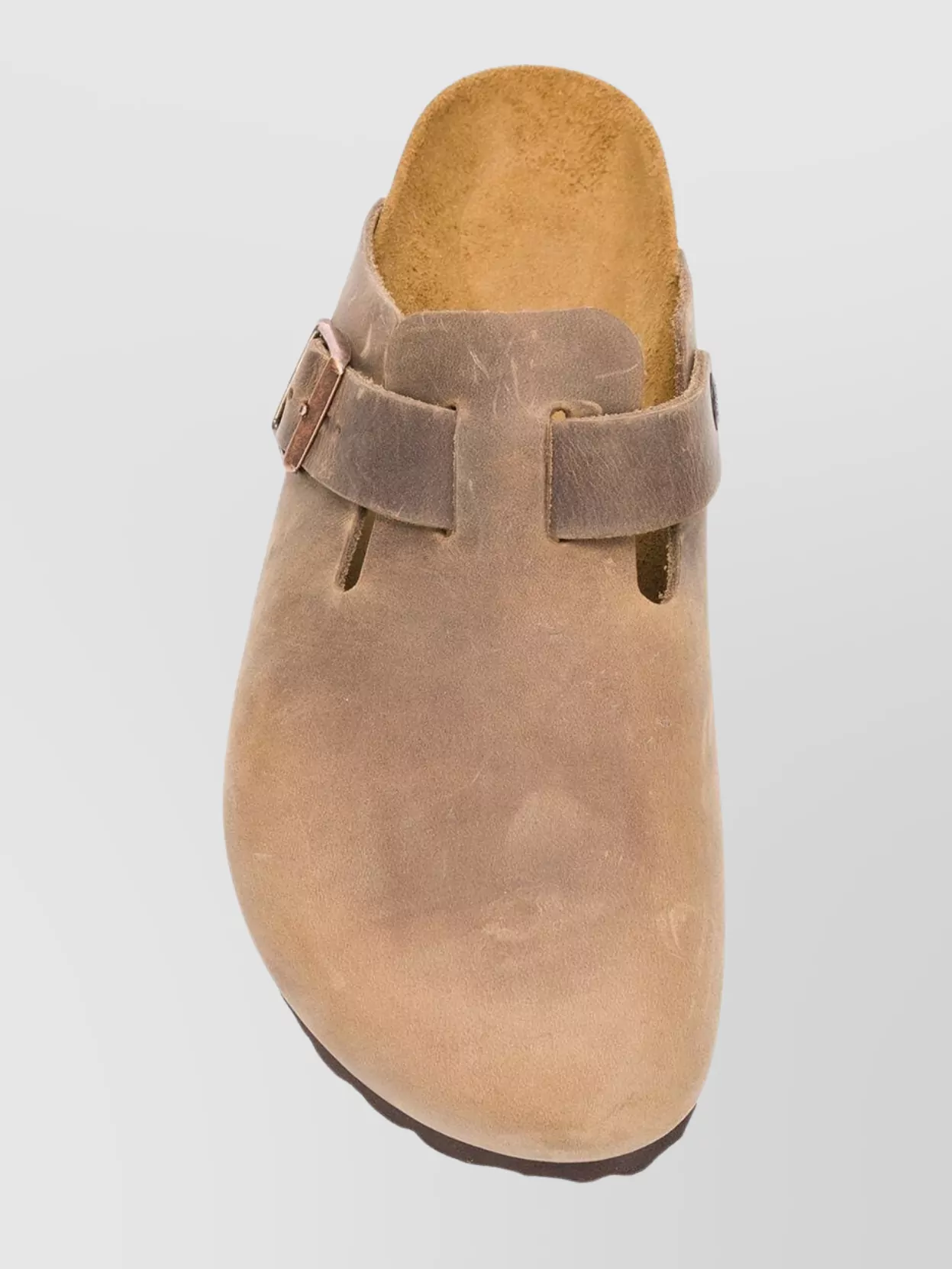 Birkenstock Oiled Leather Slippers With Cork Sole