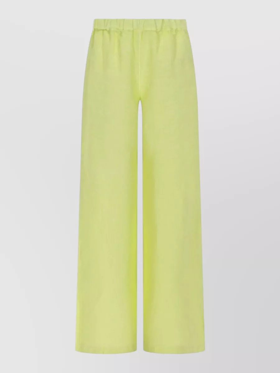 120% Lino Linen wide-leg trousers