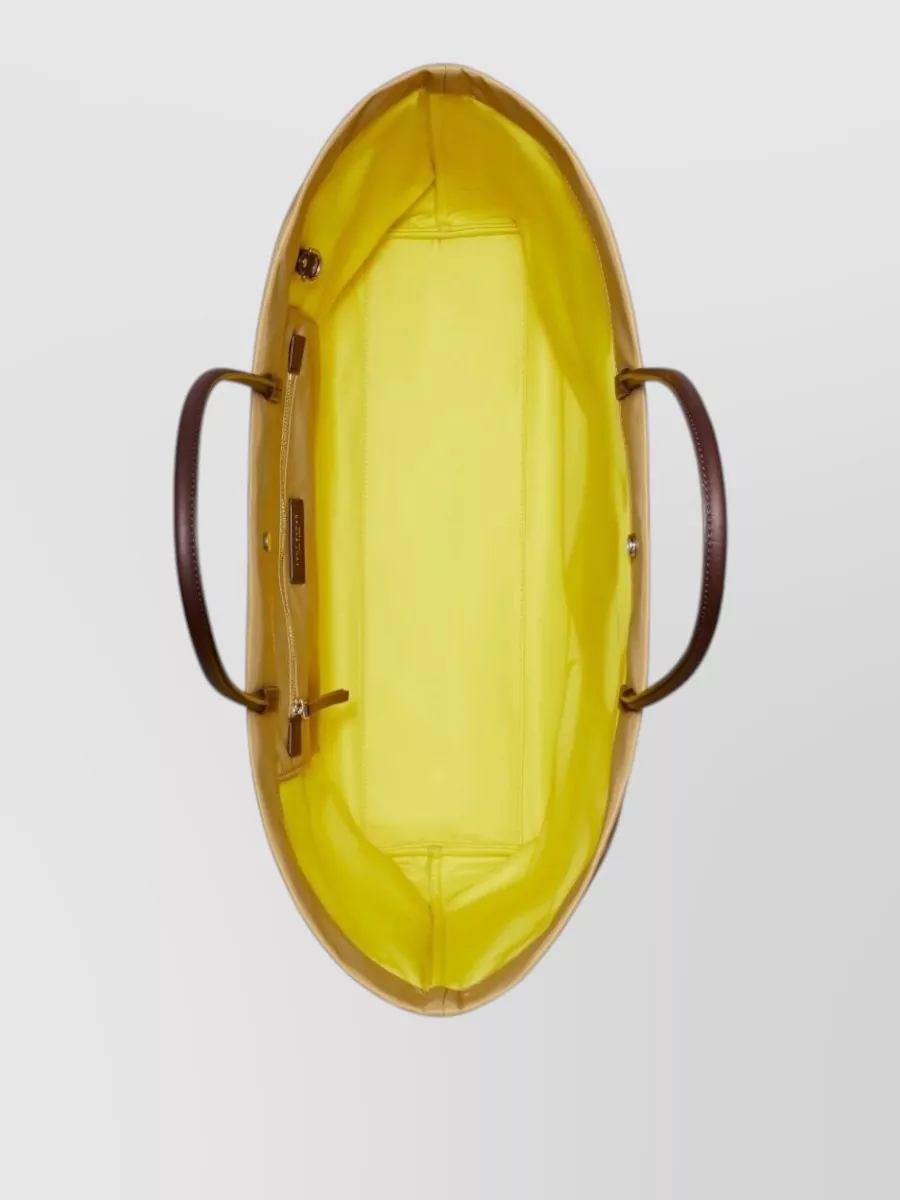 Tory Burch Ella Nylon Tote Bag Top Handles Pocket