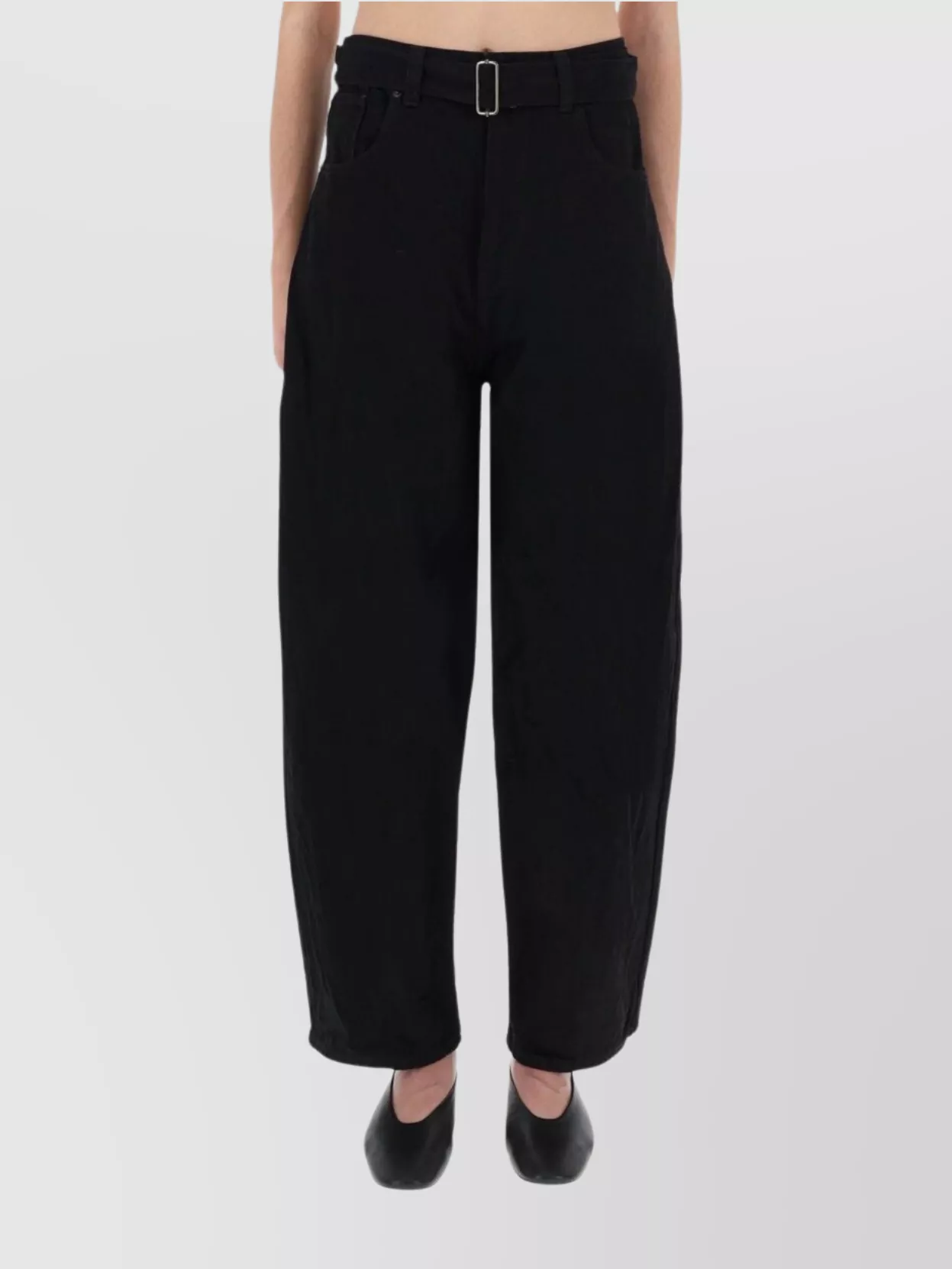 Studio Nicholson Wide Leg Trousers Pockets In Black