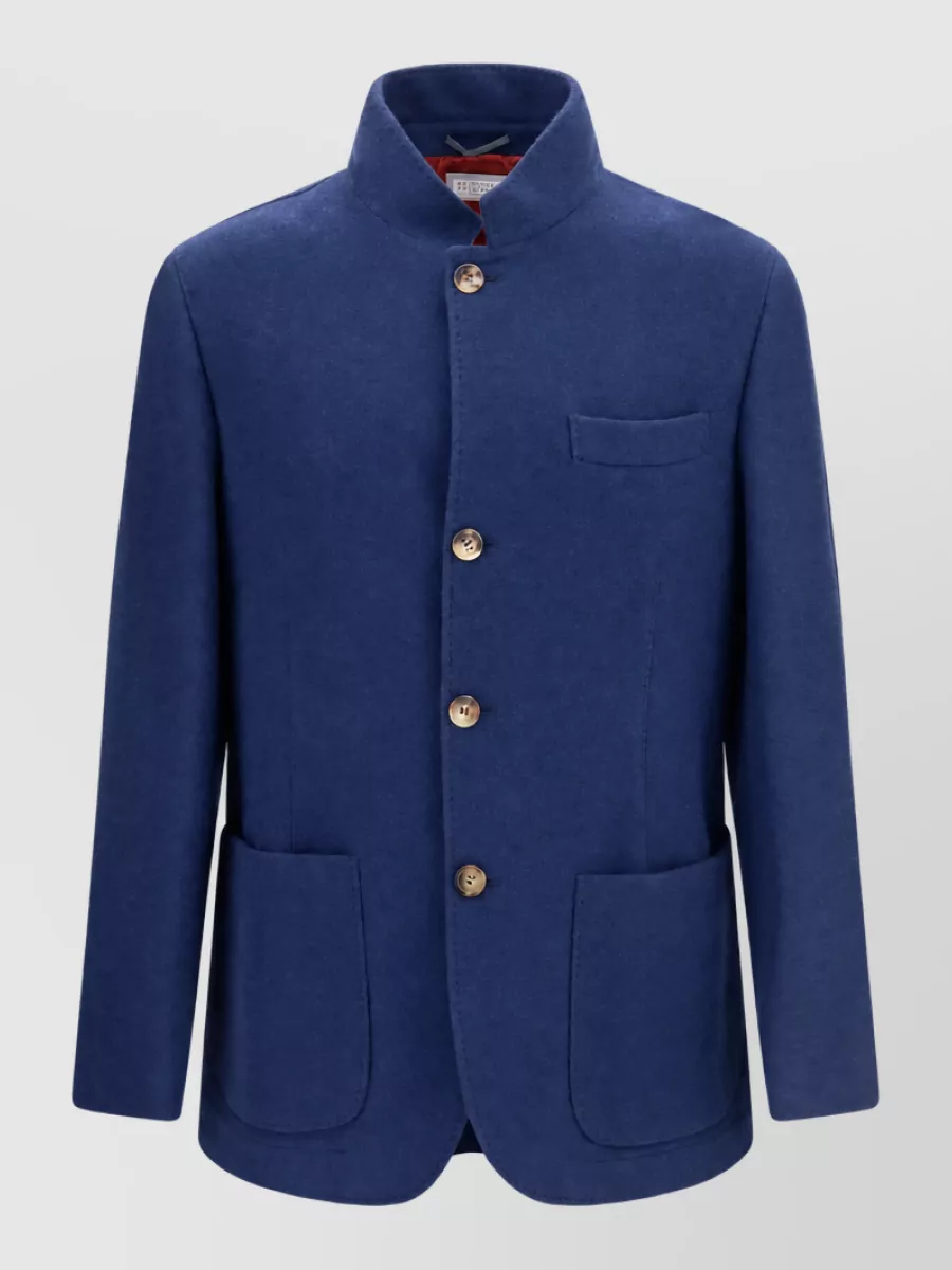 Brunello Cucinelli cashmere single-breasted coat