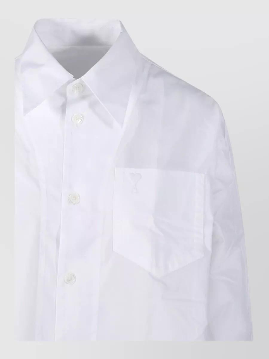 Ami Paris cotton wide shirt dress