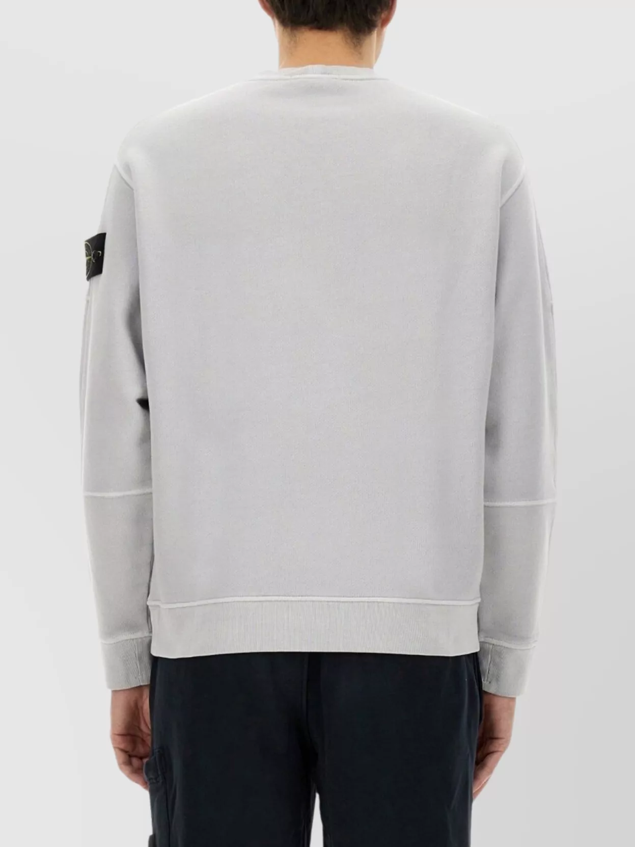 Stone Island Crew Neck Oversize Cotton Sweatshirt