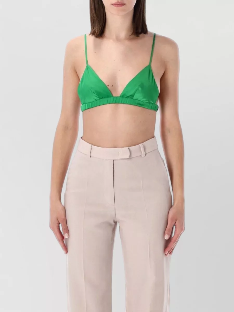 The Frankie Shop Satin triangle bralette