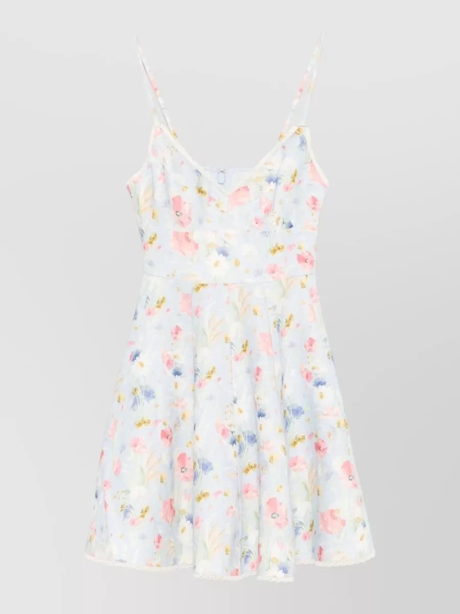 Zimmermann Linen V-Neck Mini Dress