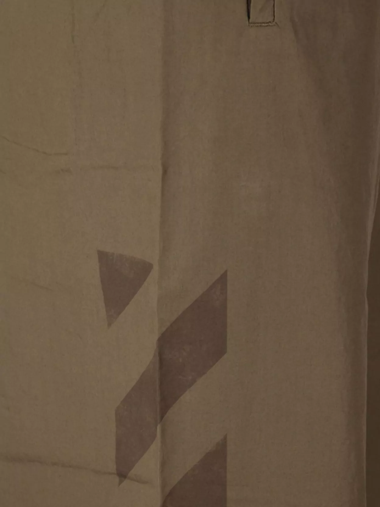 Off-White Straight Trousers Featuring Elastic Waistband