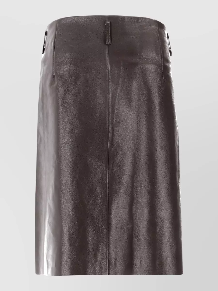 Niccolò Pasqualetti Patchwork Suede Skirt Panel Belt Loops In Multi