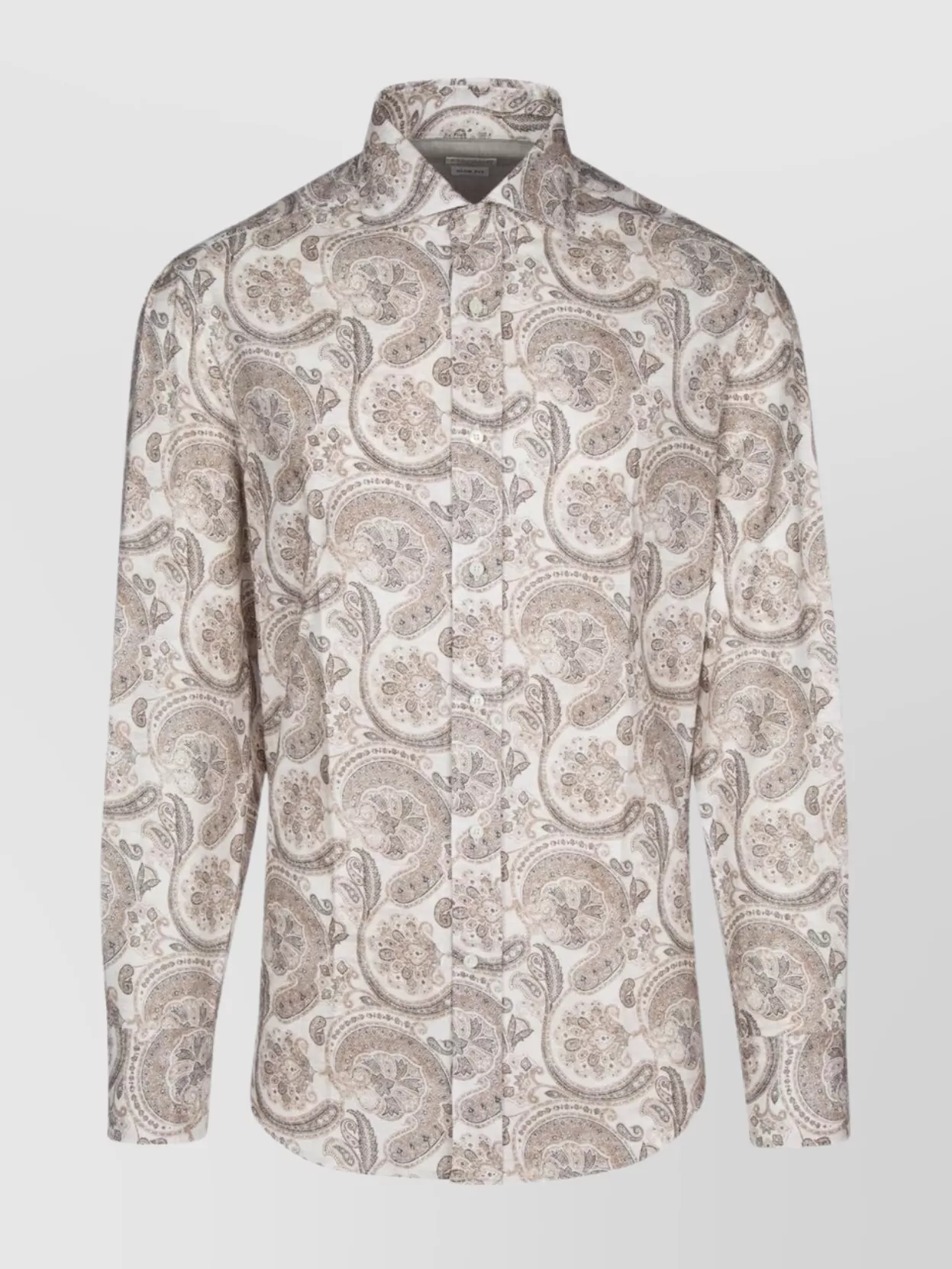 Brunello Cucinelli Paisley Patterned Button-up Shirt In Neutral