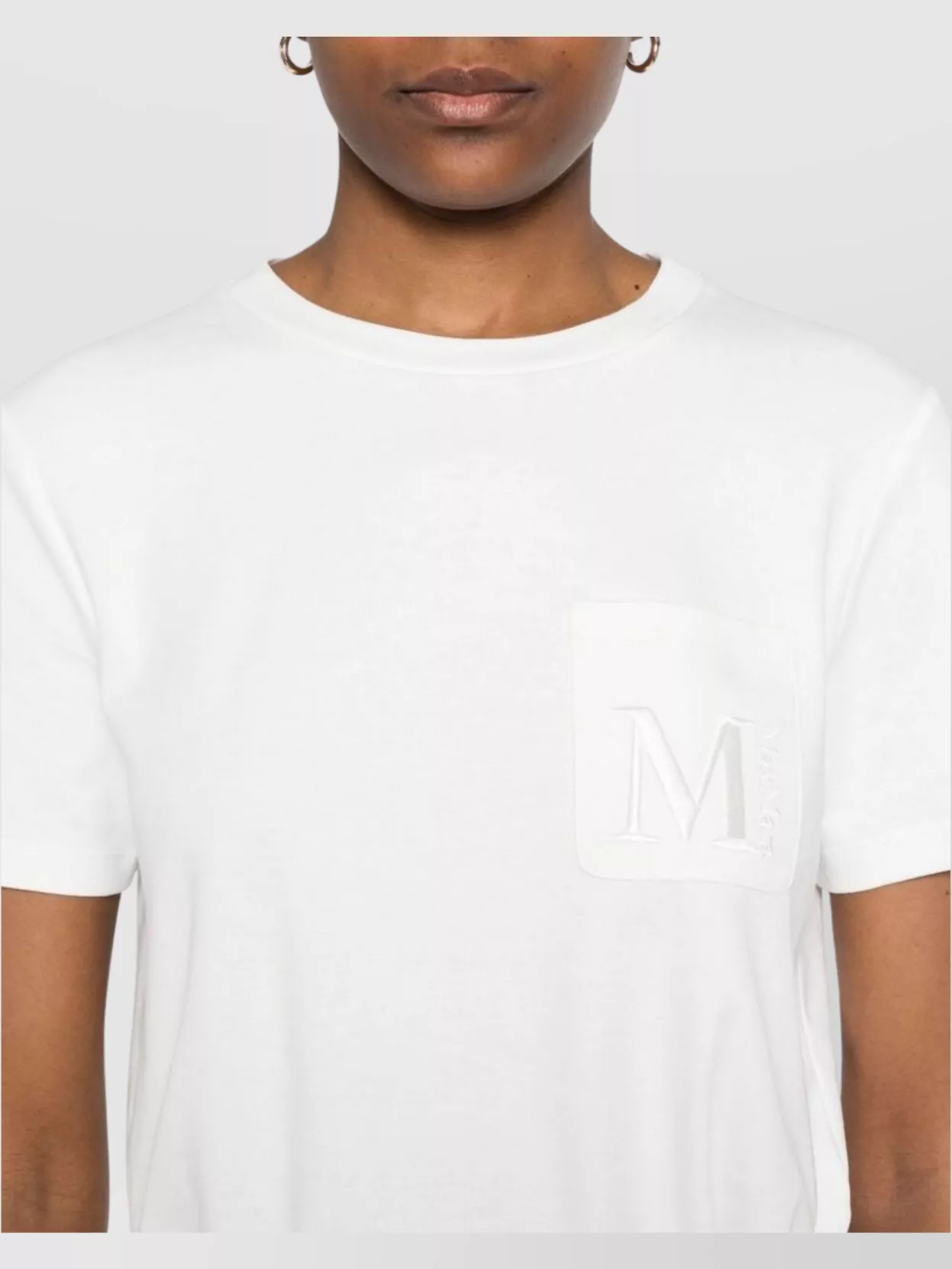 S Max Mara Pocket Crew Neck Short Sleeve Top