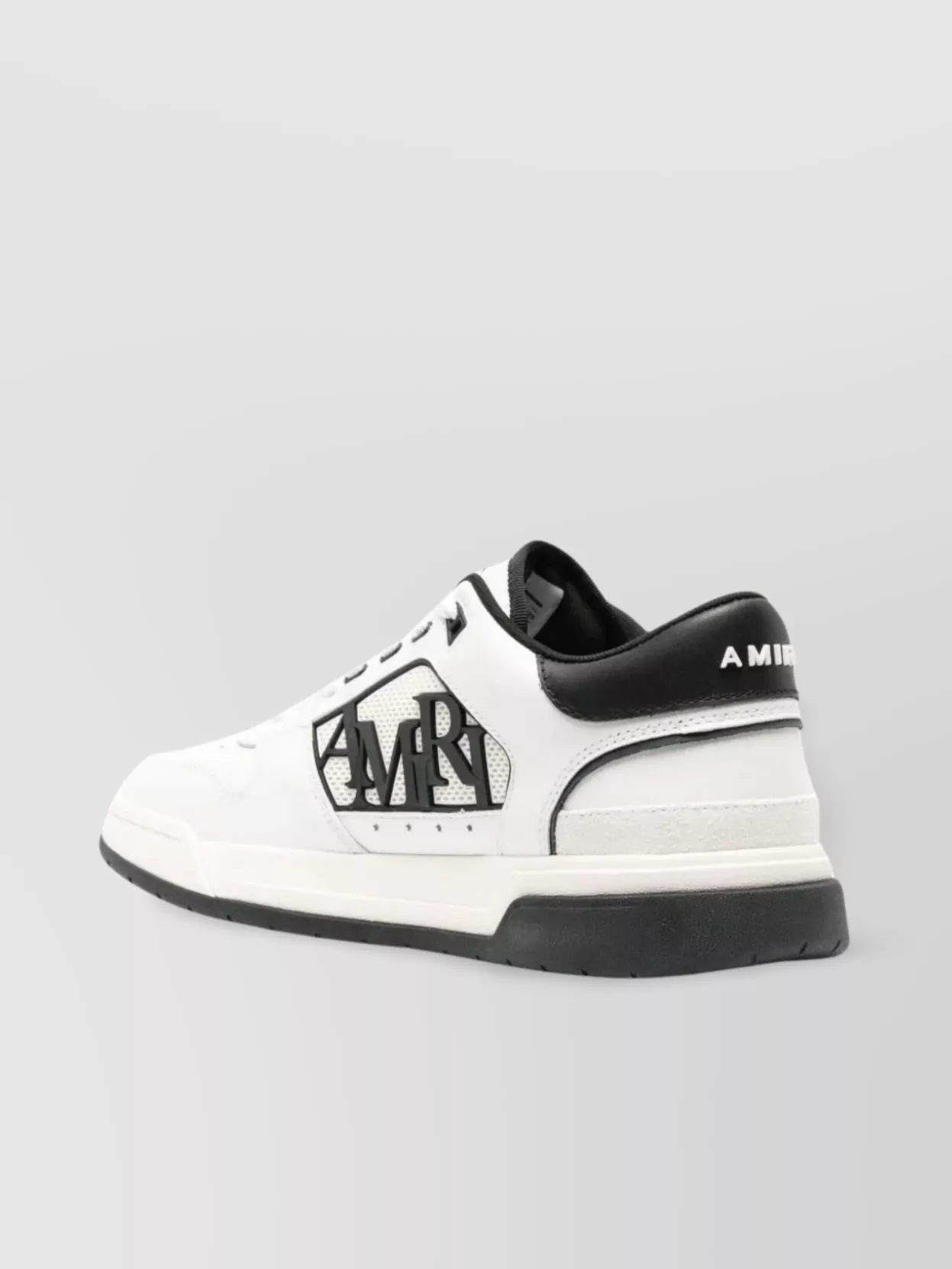 Shop Amiri Tennis Sneaker With Star Perforations And Rubber Mesh