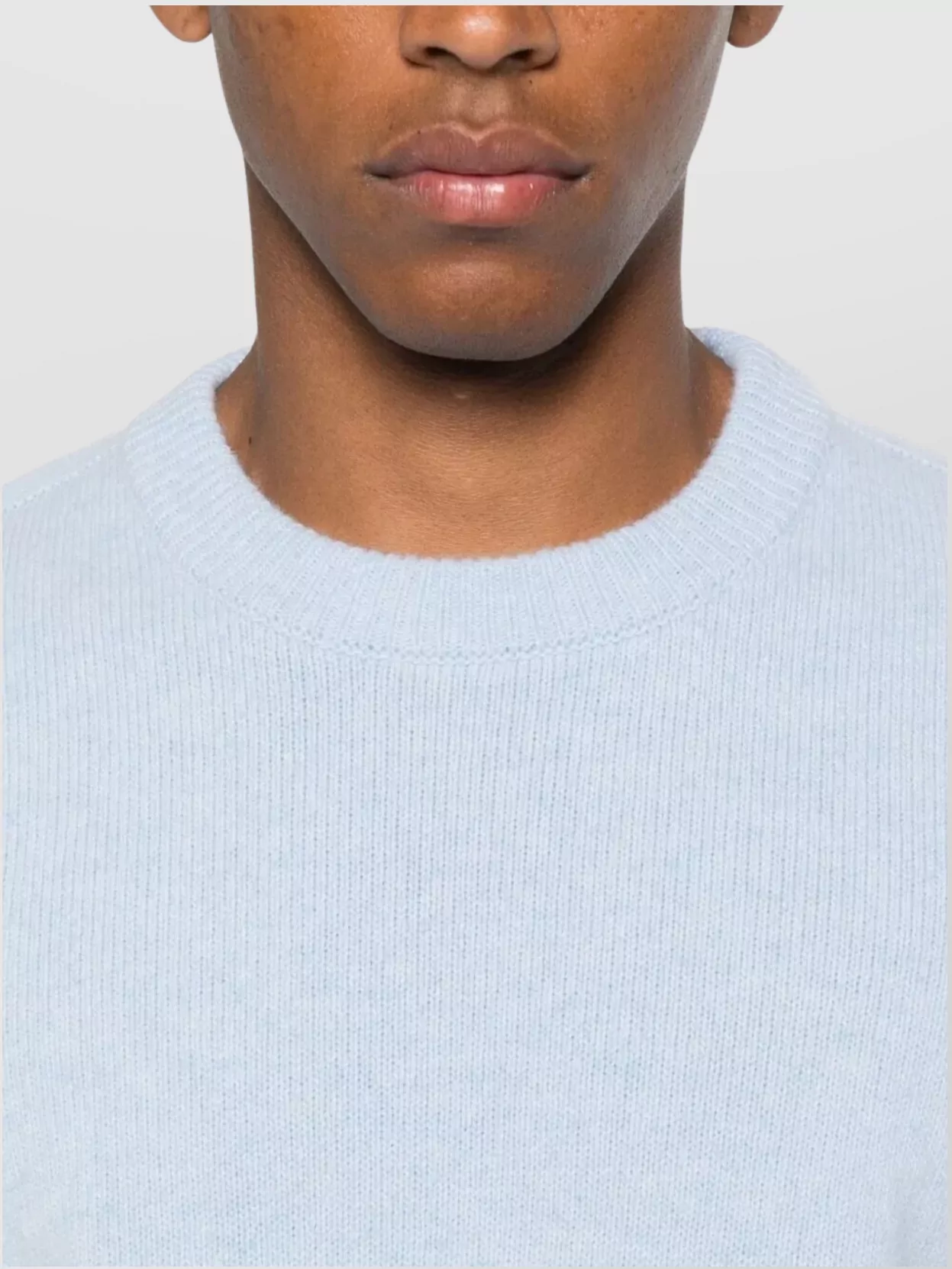 Stone Island Lambswool Sweater With Ribbed Cuffs And Hem