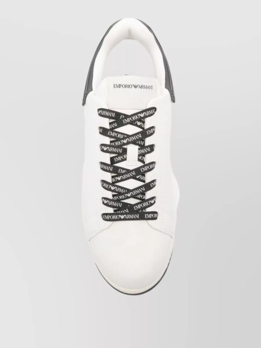 Emporio Armani Leather Low-Top Sneakers