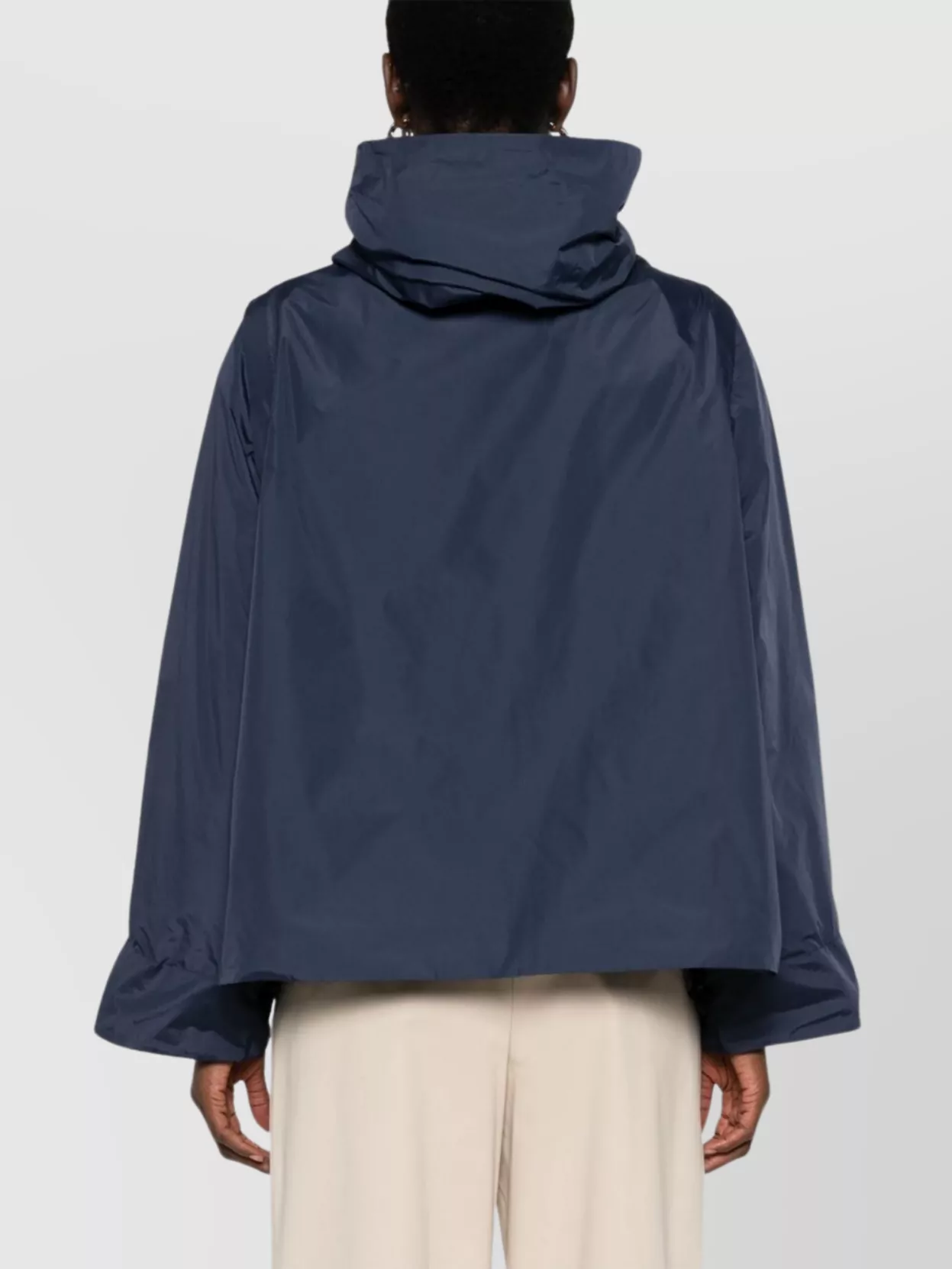 Shop Emporio Armani Drawstring Hem Hooded Blouson Jacket