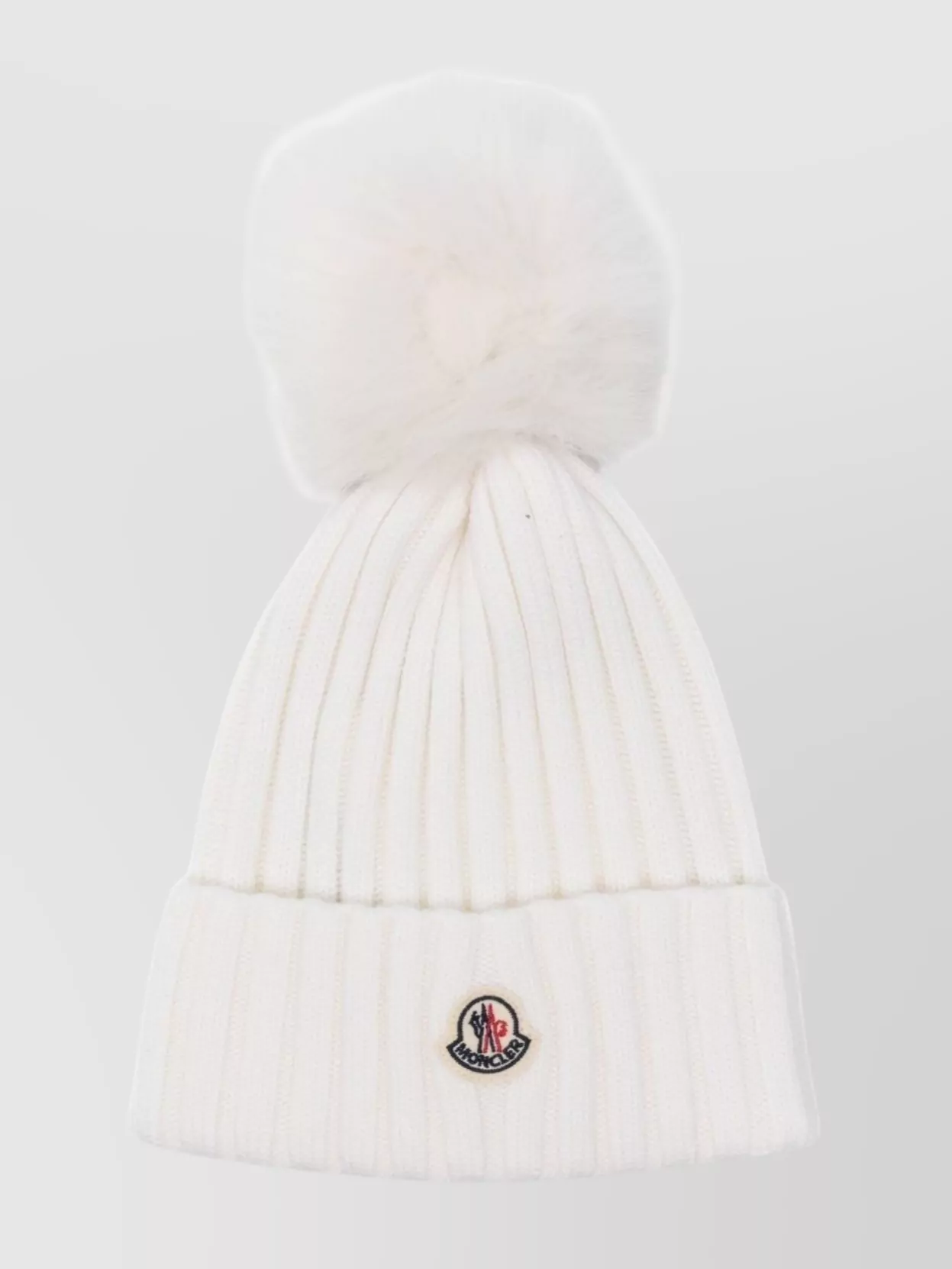 Moncler Beanie Wool Ribbed Pom-pom Detail