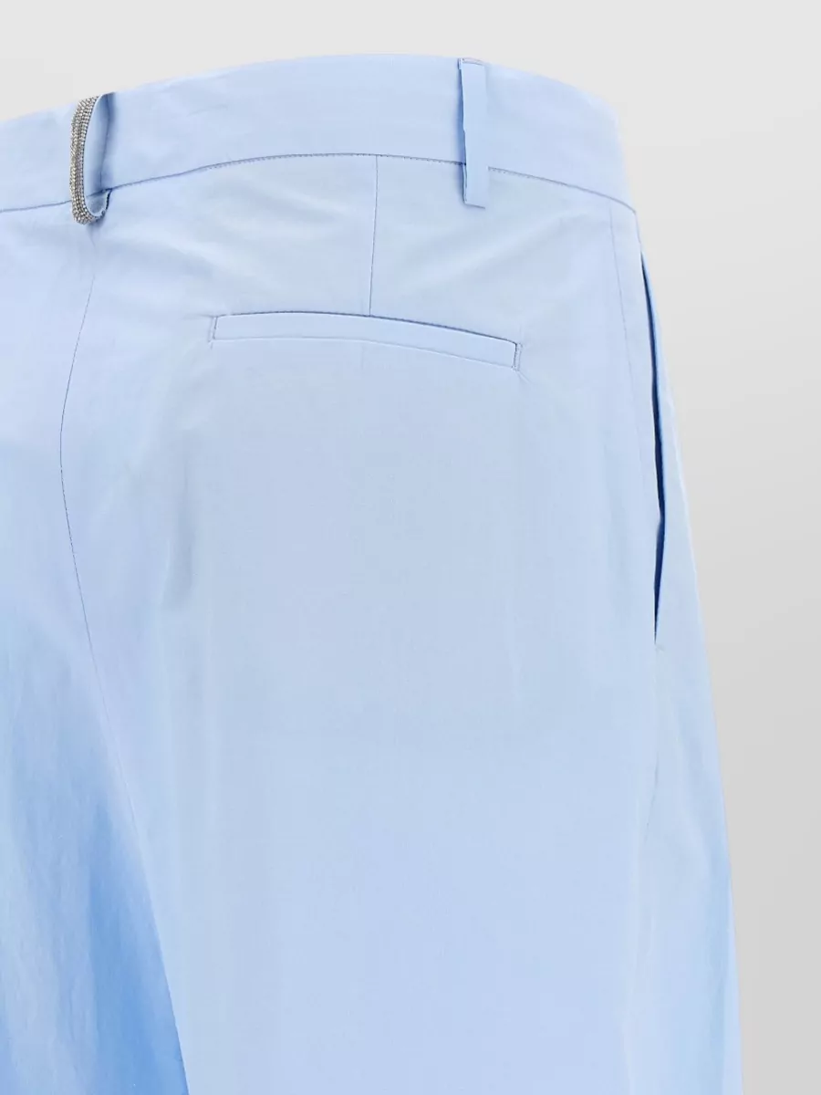 Fabiana Filippi Cotton High-Rise Wide-Leg Tailored Trousers