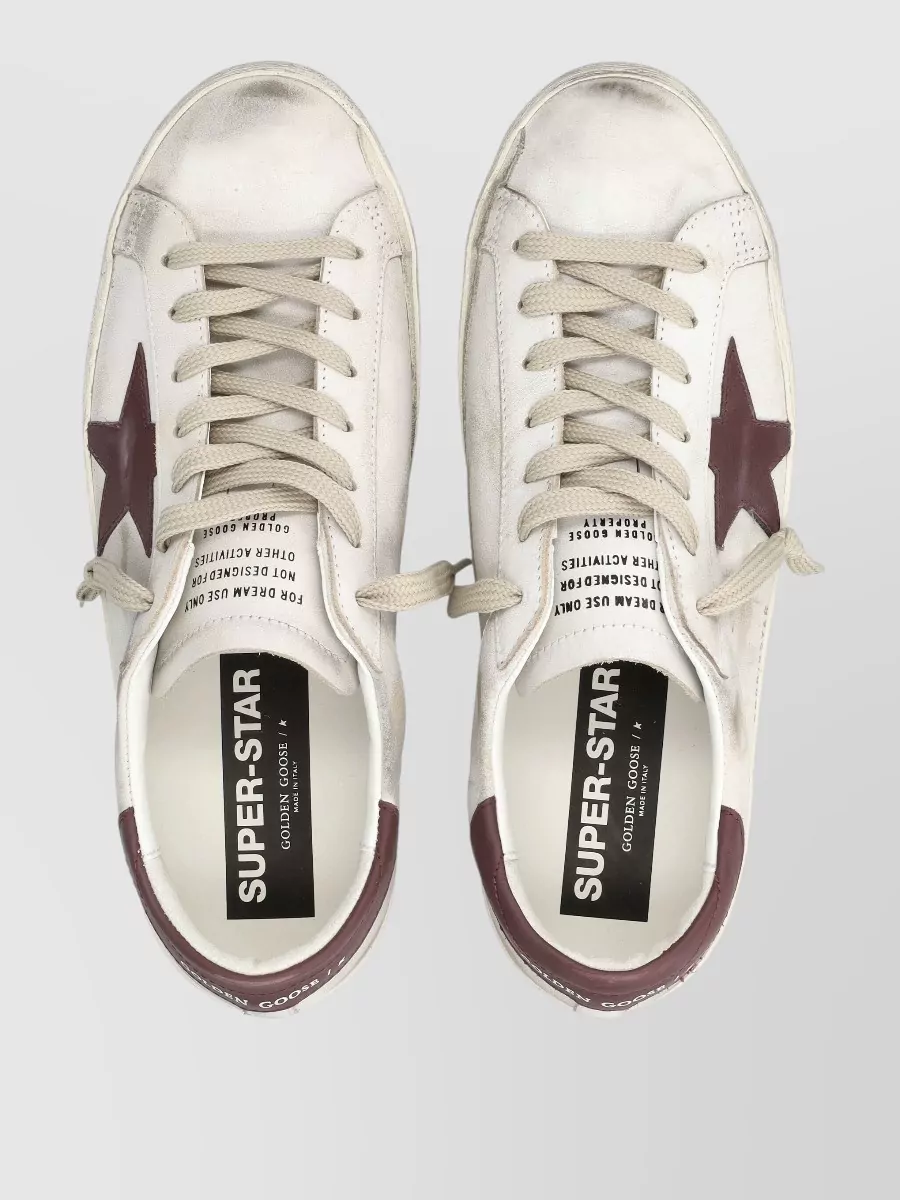 Golden Goose Superstar Sneakers Distressed Finish Round Toe