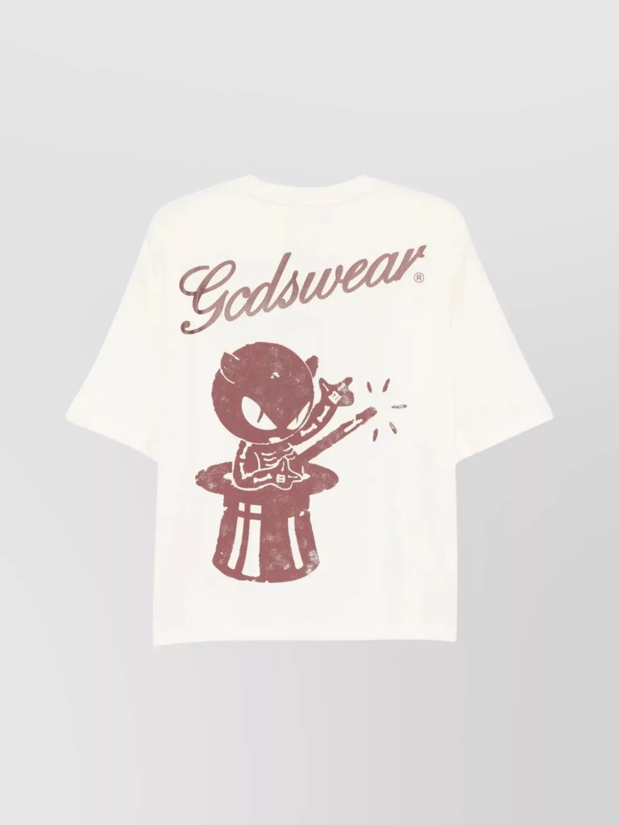 Gcds Graphic Print Short Sleeve T-shirt In White