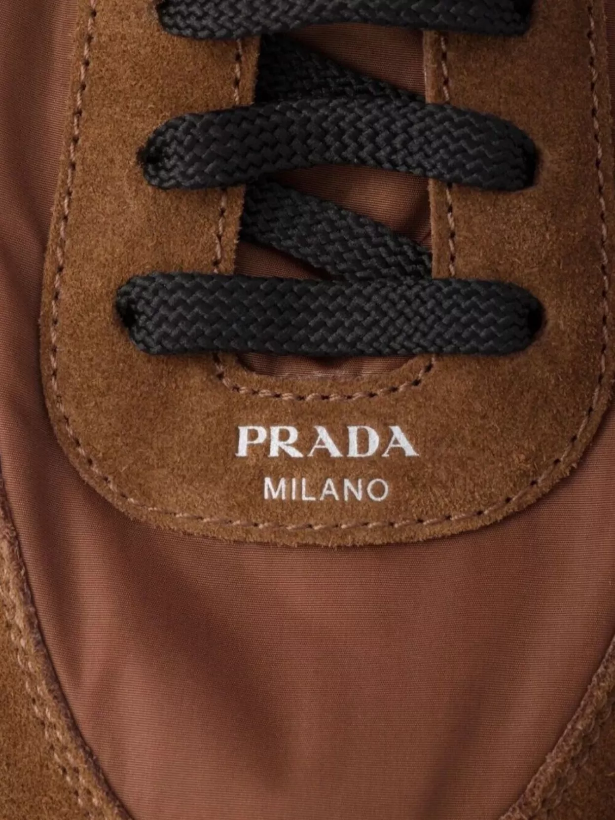 Prada Nylon And Suede Sneakers