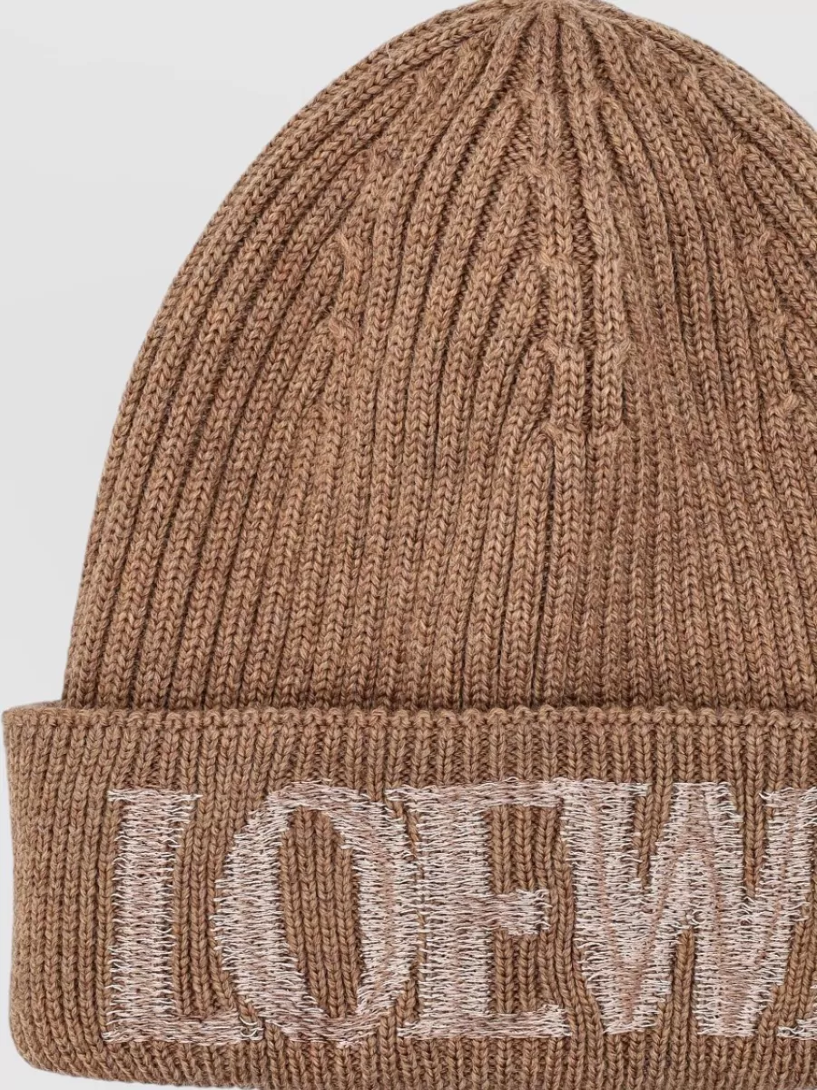 Loewe Ribbed Wool Beanie