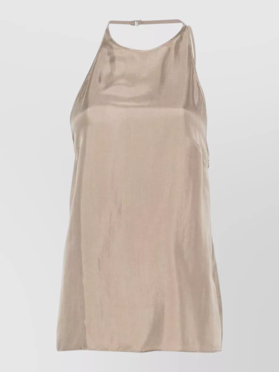 Alysi silk spaghetti strap sleeveless top