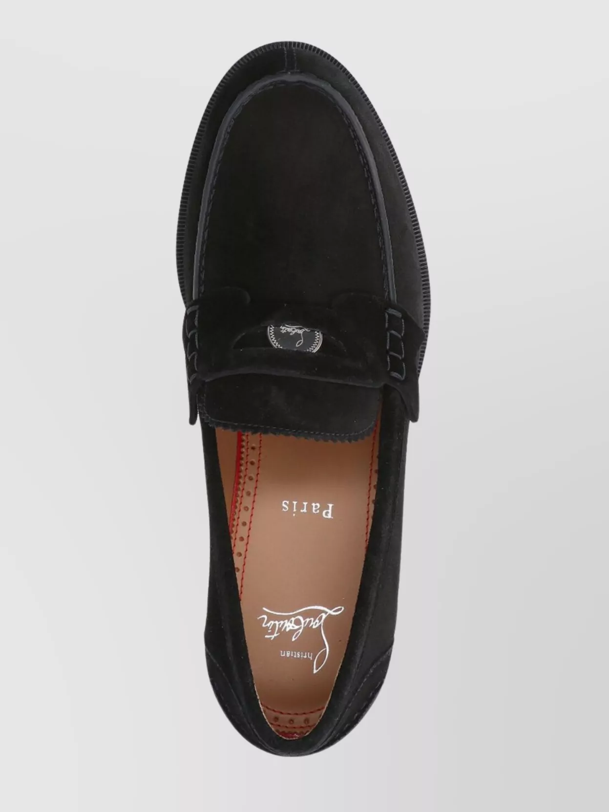 Christian Louboutin Loafers With Round Toe And Suede Finish
