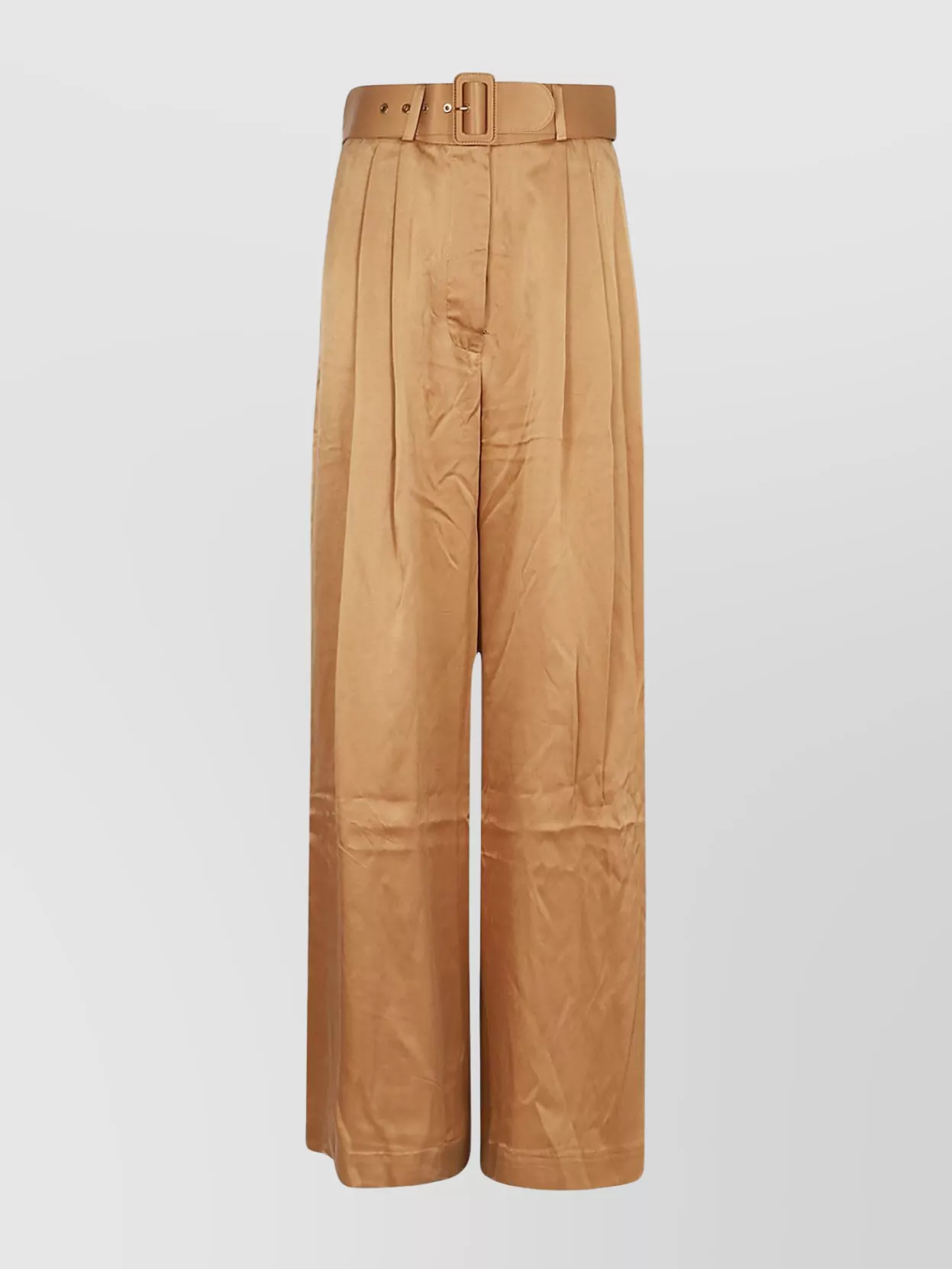 Shop Zimmermann Silk Wide-leg High-waisted Pant With Belt Loops