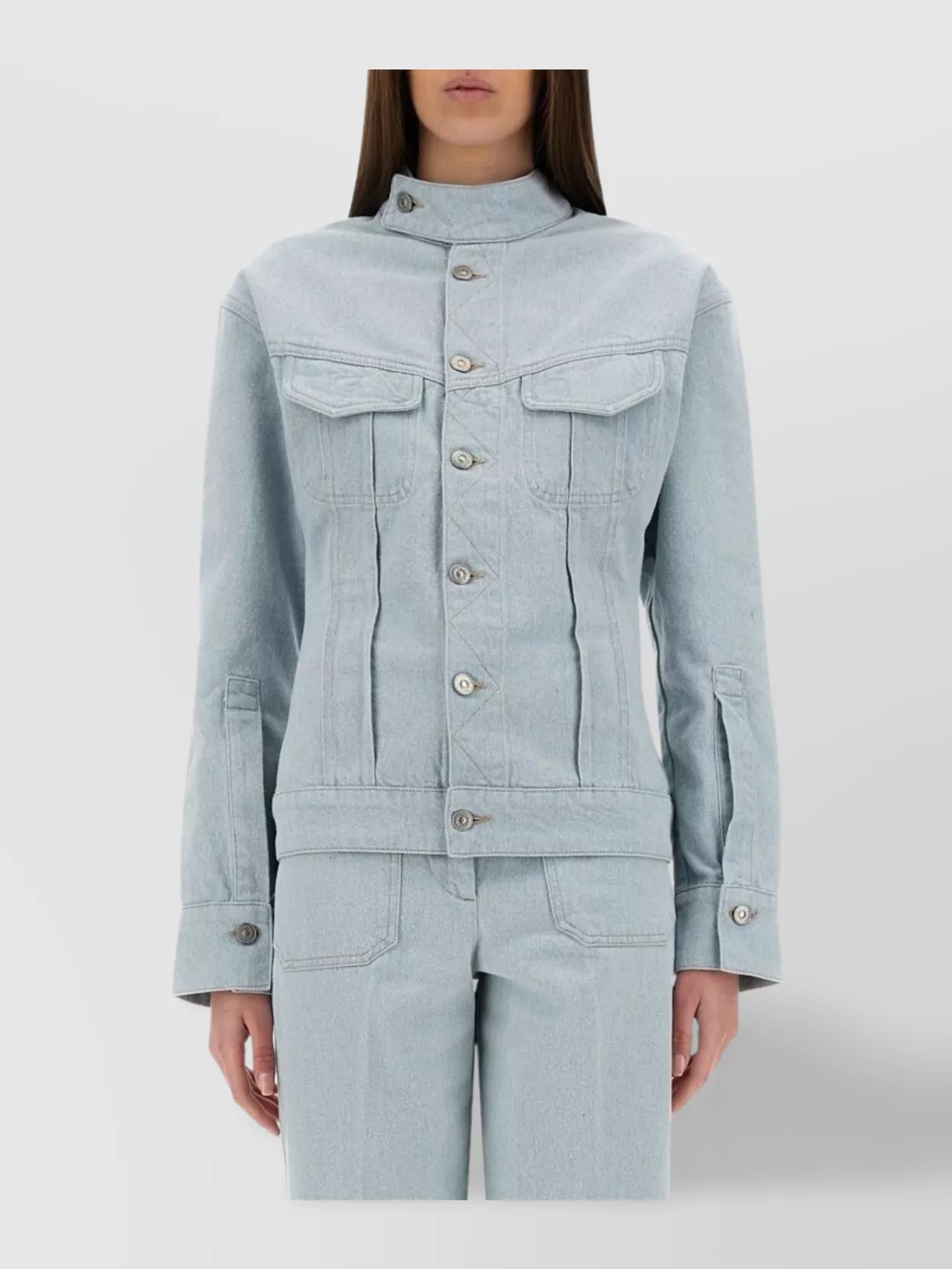 Victoria Beckham "Chest Pockets" "Fitted" Denim Jacket