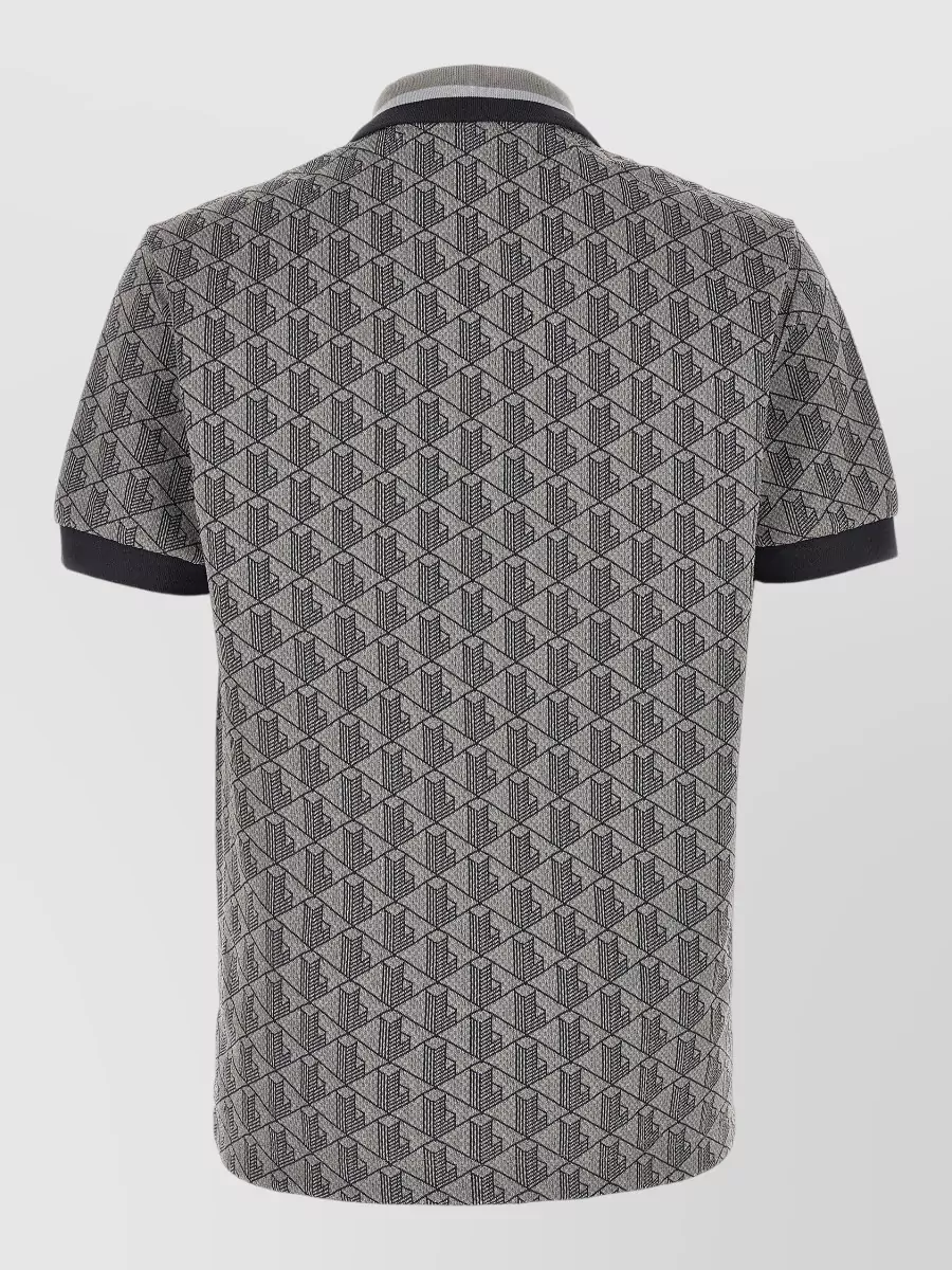Lacoste Ribbed Jacquard Polo Shirt