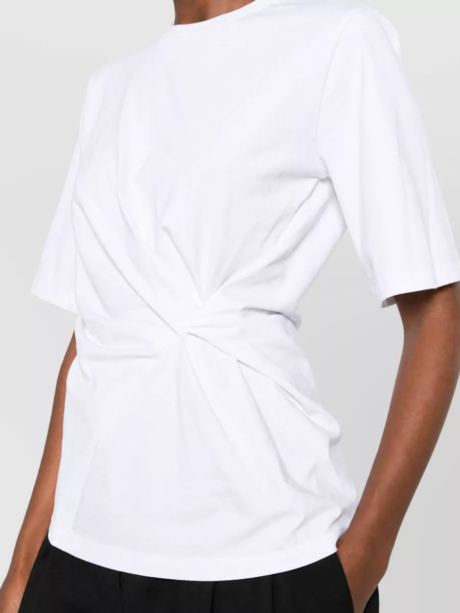Róhe Cotton Asymmetric Twisted T-Shirt