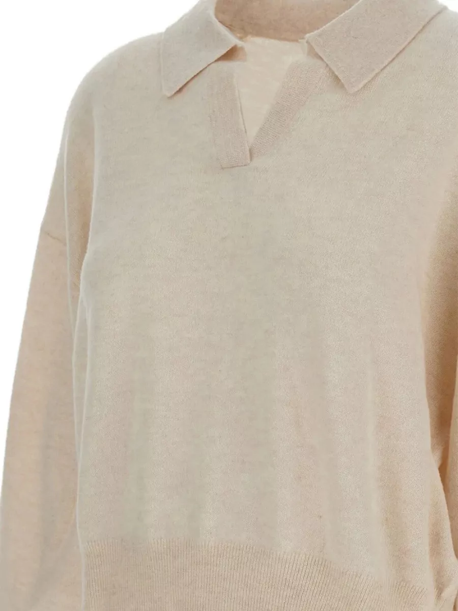 Lisa Yang Cashmere V-Neck Long-Sleeve Sweater