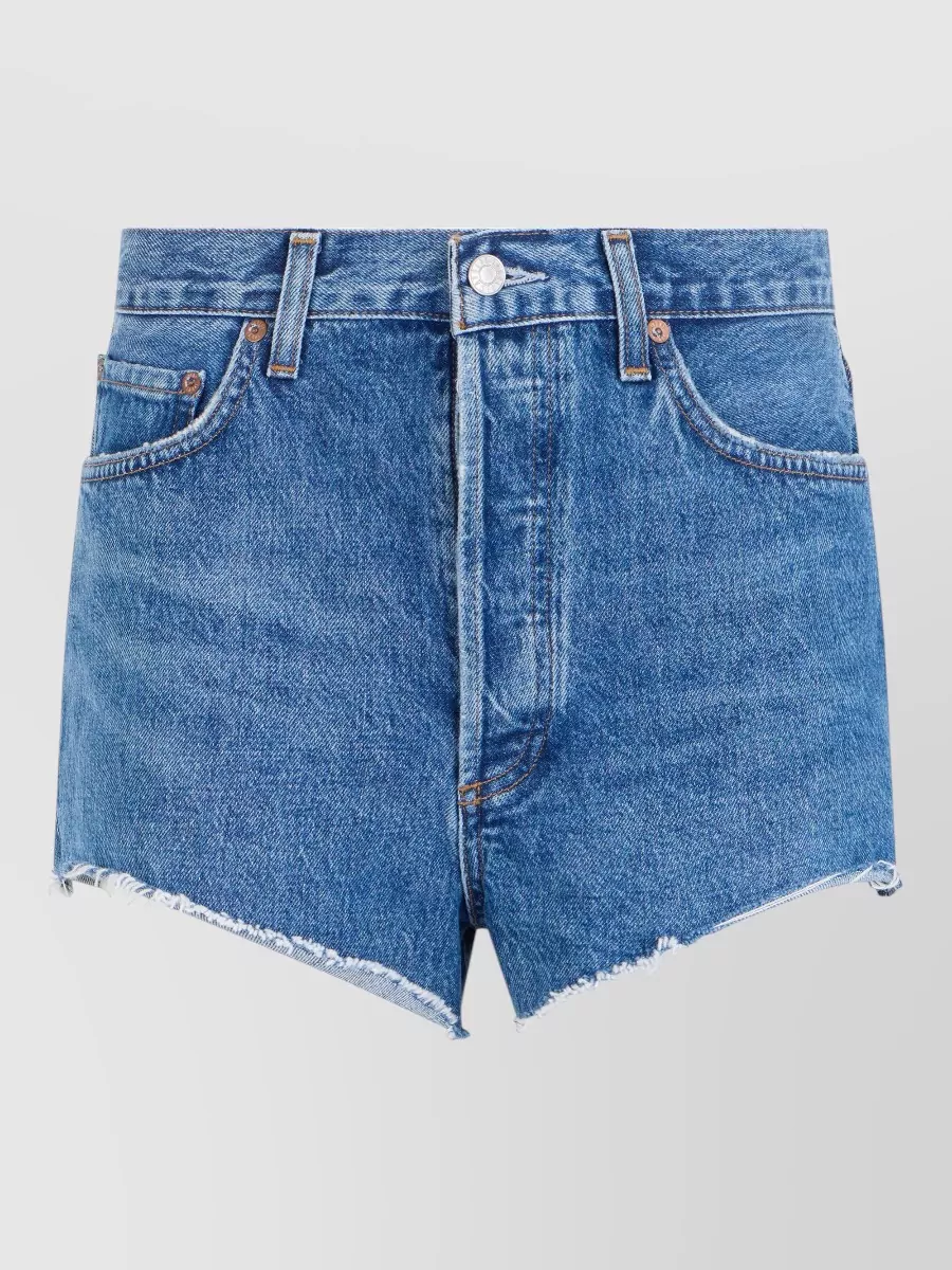 Agolde denim short shorts