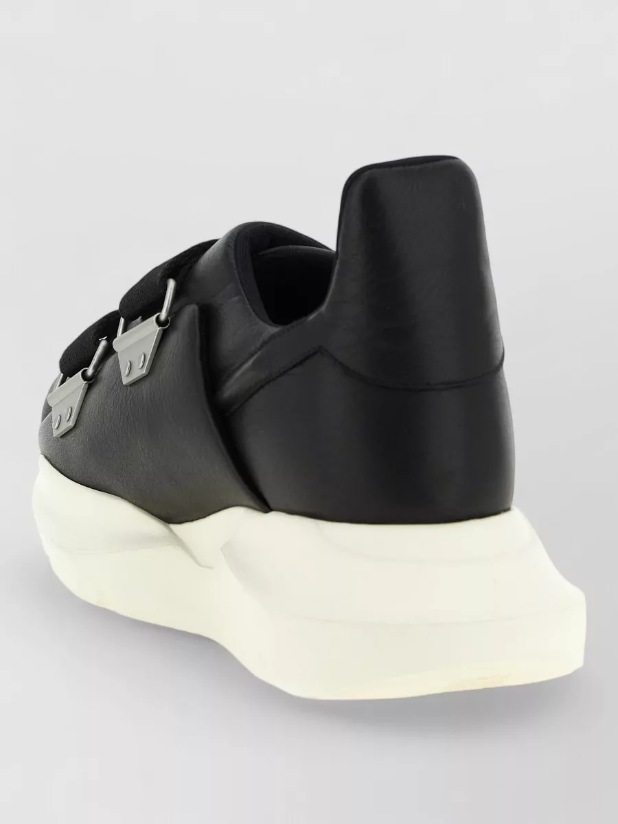 Rick Owens Leather Open-Toe Low-Top Sneakers