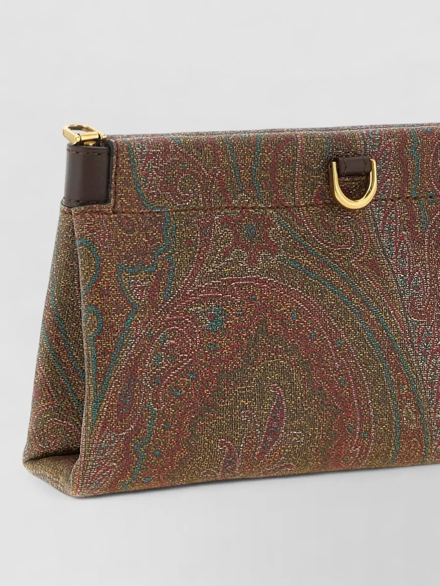 Etro Arnica Clutch Chain Strap Paisley Motif