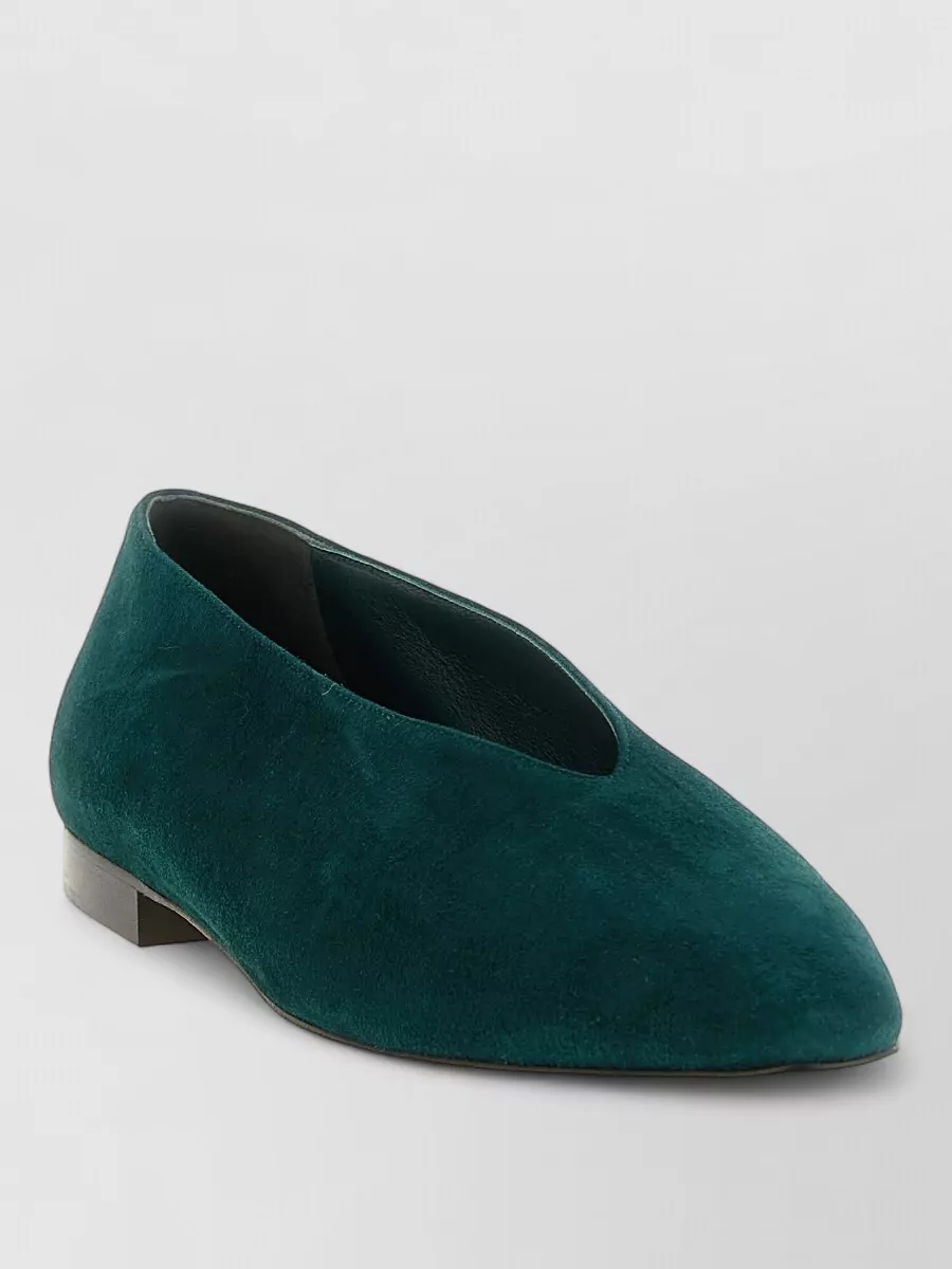 Jimmy Choo suede v-neck ballerina flats