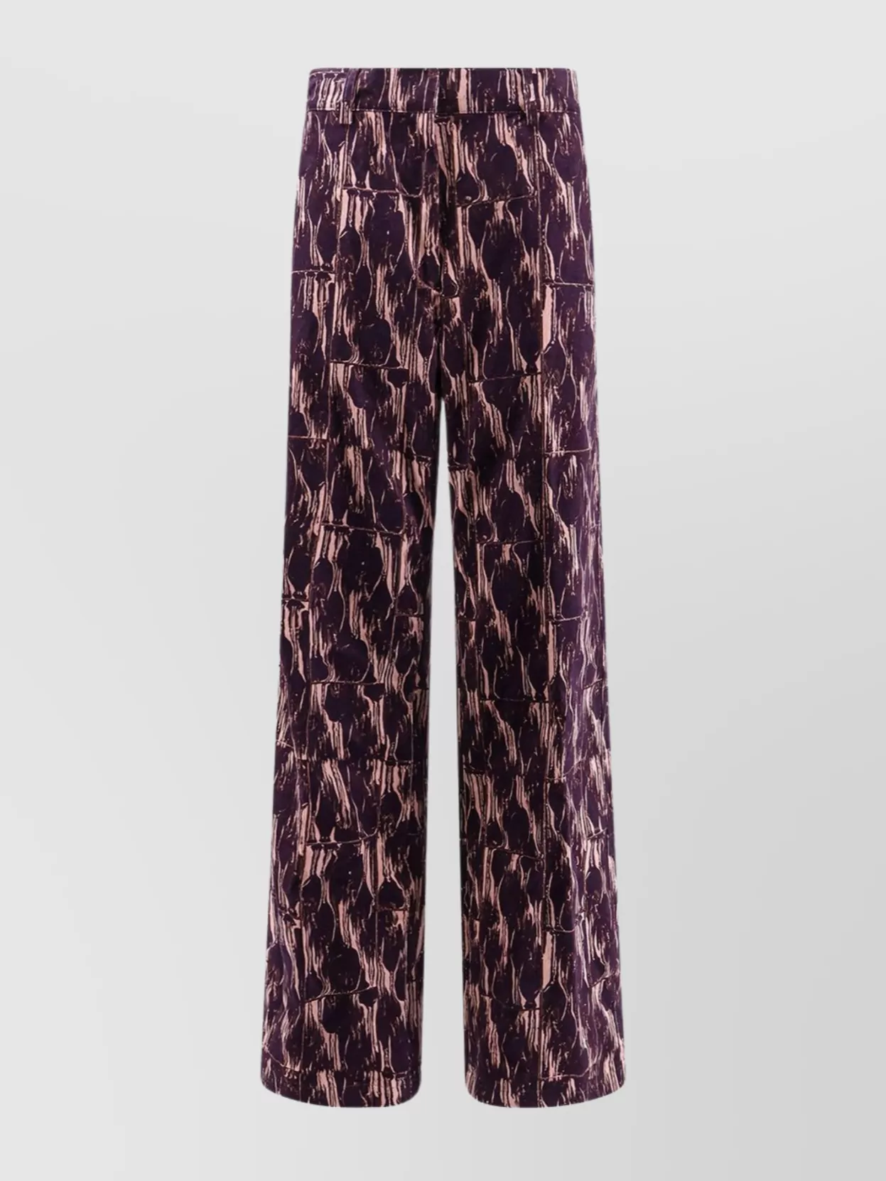 Dries Van Noten Wide Leg Corduroy Trousers Featuring Pockets In Purple