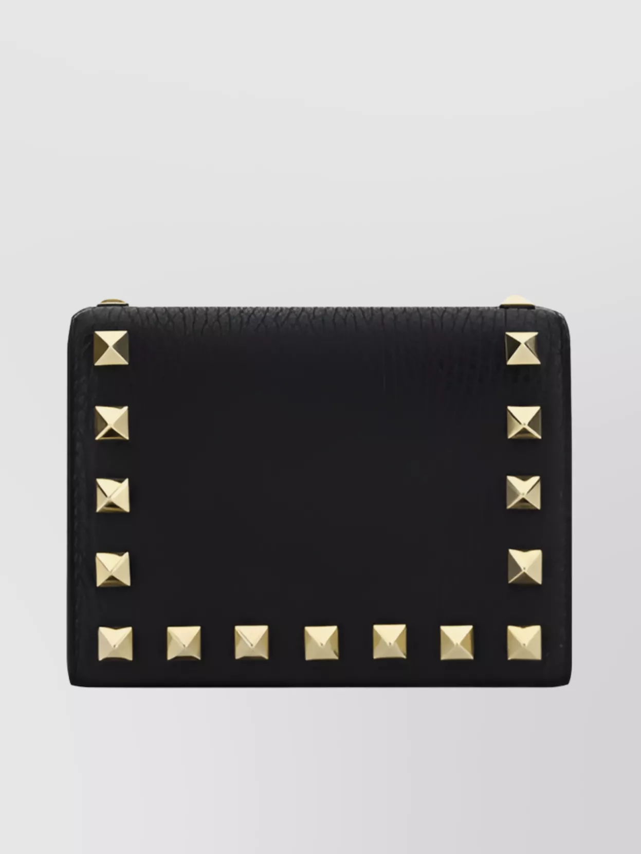 Valentino Garavani Studded Leather Cardholder Wallet In Black