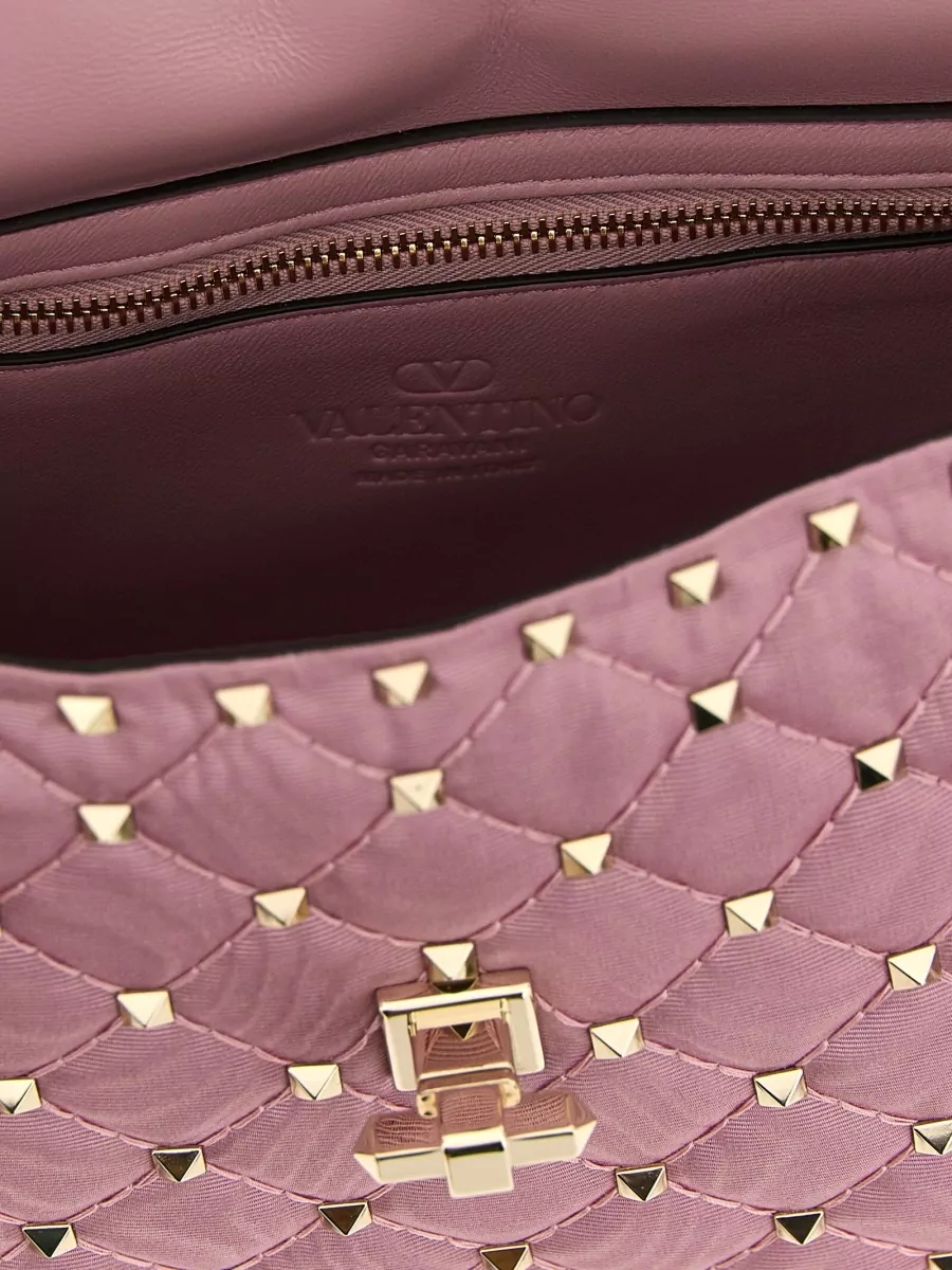 Valentino Garavani Rockstud Spike Medium Fabric Shoulder Bag
